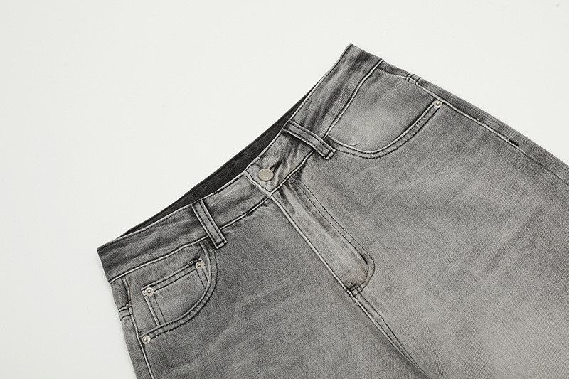 Japanese Brand American retro washed grey oversized ripped jeans Size US 32 / EU 48 - 3 Thumbnail