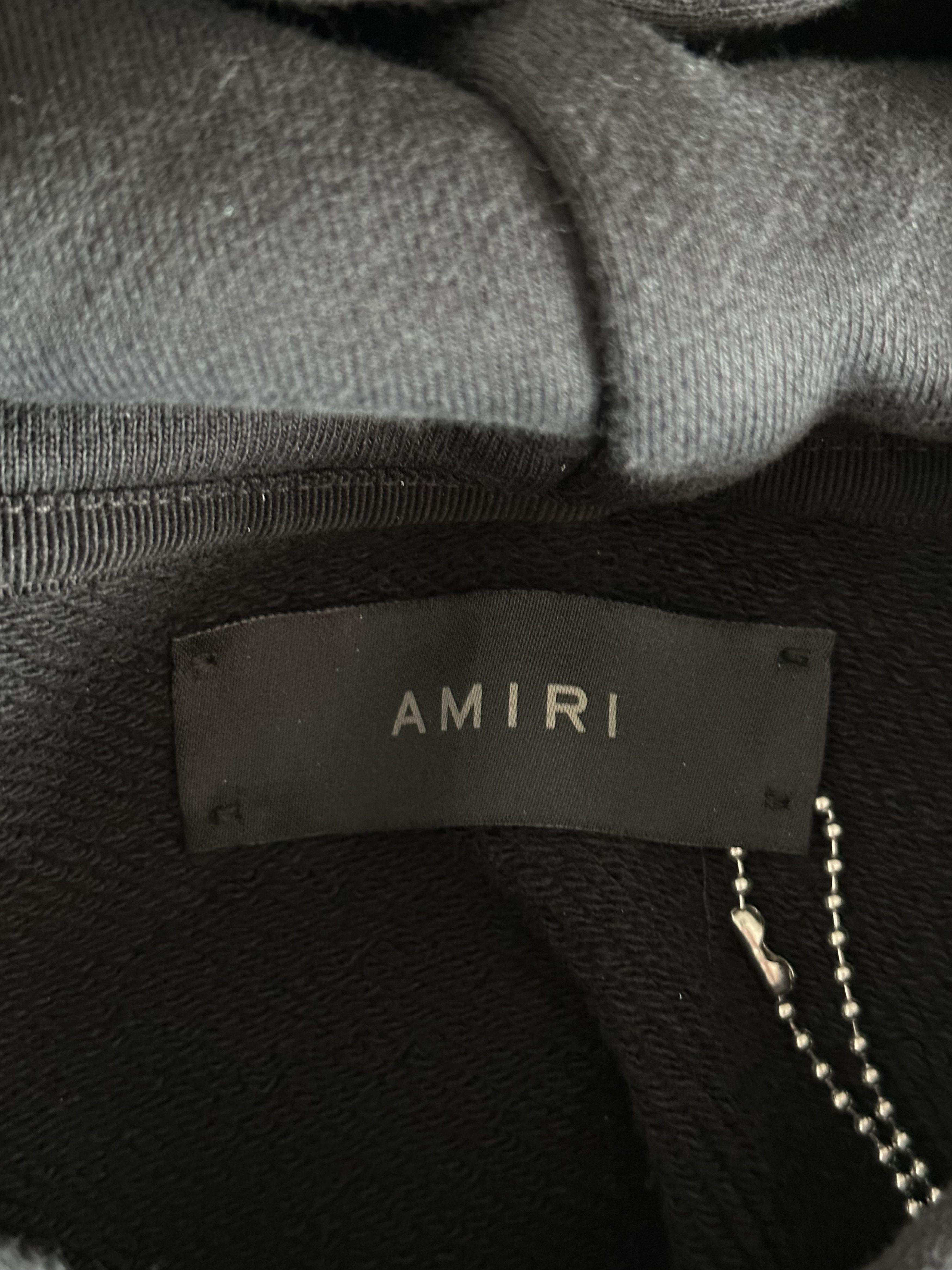 Amiri Amiri Black & White Cracked Core Logo Hoodie Size US XL / EU 56 / 4 - 3 Thumbnail