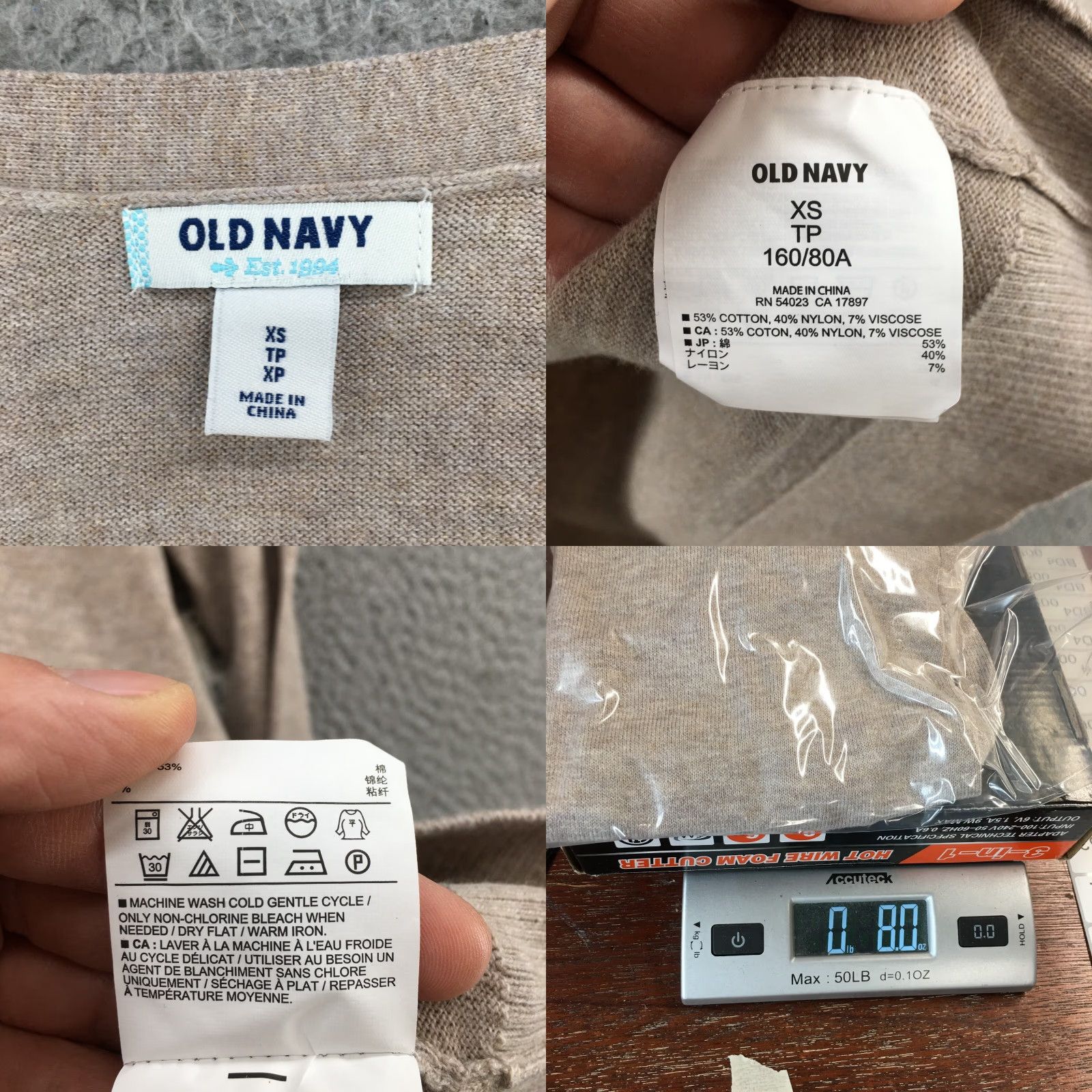 Old Navy Old Navy Cardigan Sweater Womens XS Beige Long Sleeve Pockets Knit NEW Size XS / US 0-2 / IT 36-38 - 10 Thumbnail