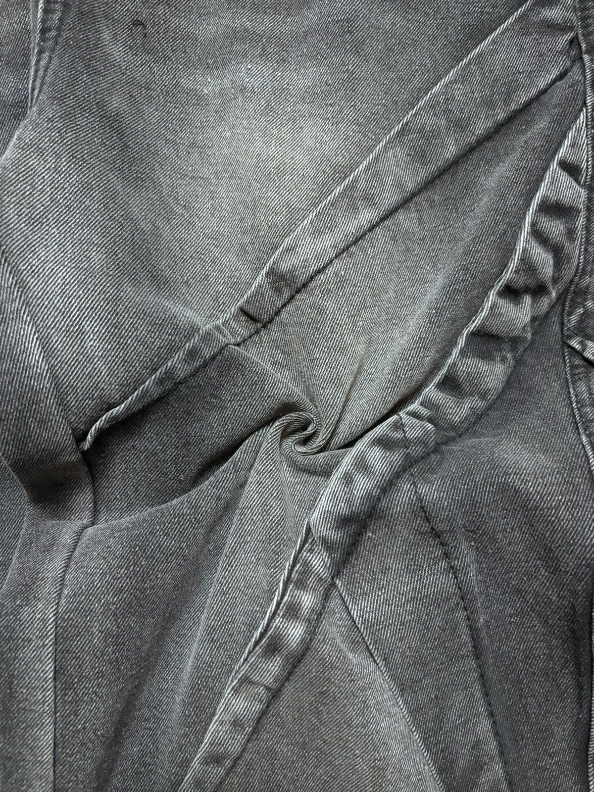 Jean × Vintage Vintage abstract art brutalist rare gray baggy jeans denim Size US 33 - 20 Thumbnail