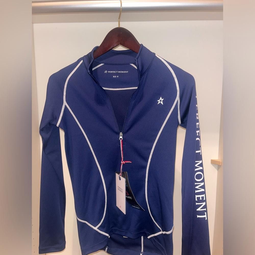 Designer Perfect Moment Navy Blue Zip-Up Top Size XS / US 0-2 / IT 36-38 - 1 Thumbnail