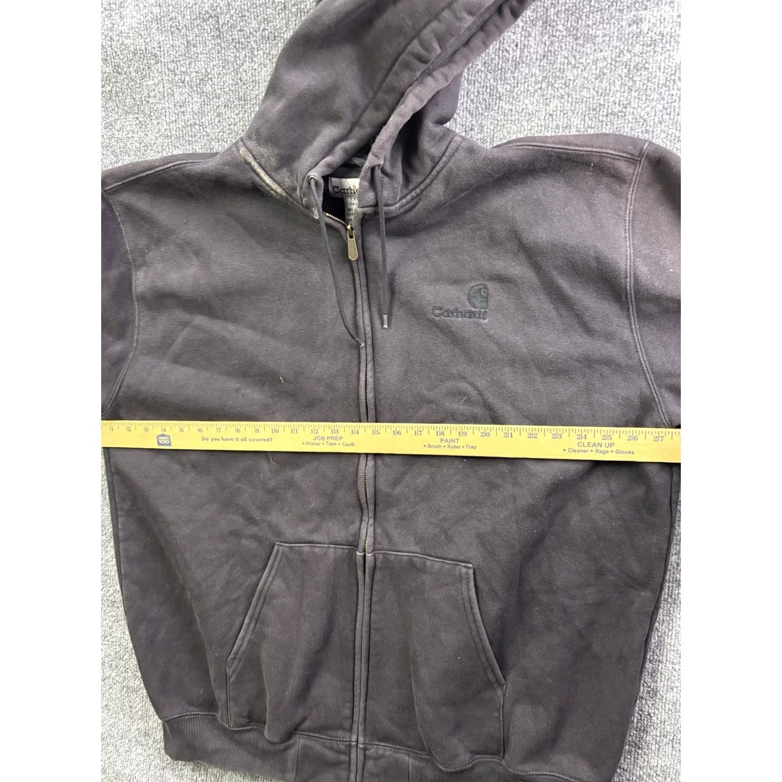 Carhartt Carhartt Hoodie Mens 2XLT Black Full Zip Fleece Sweatshirt Logo Chest K185 Size US XXL / EU 58 / 5 - 5 Thumbnail