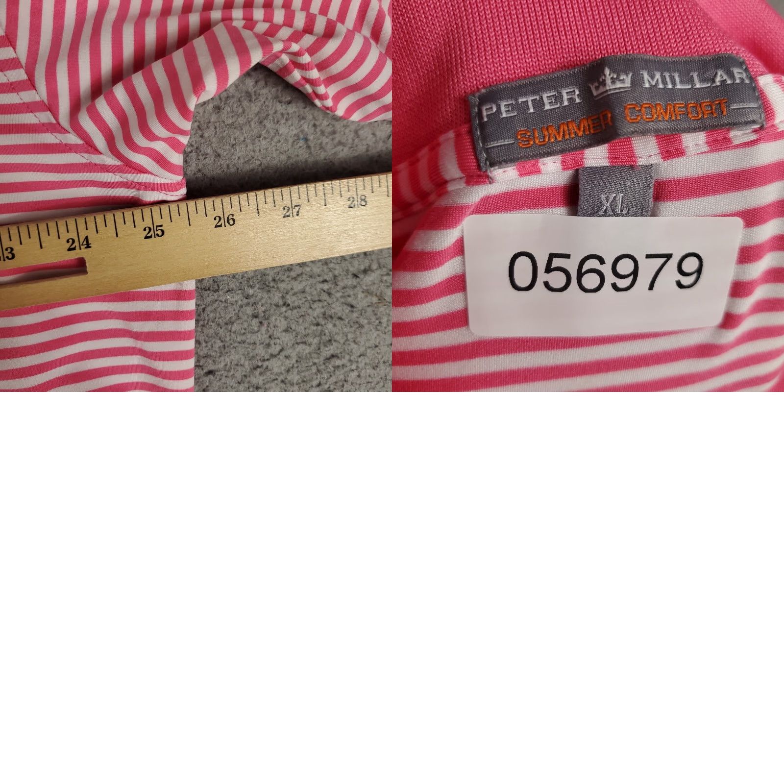Peter Millar Peter Millar Polo Shirt Mens XL Pink Striped Summer Comfort Golf Short Sleeve Size US XL / EU 56 / 4 - 8 Thumbnail