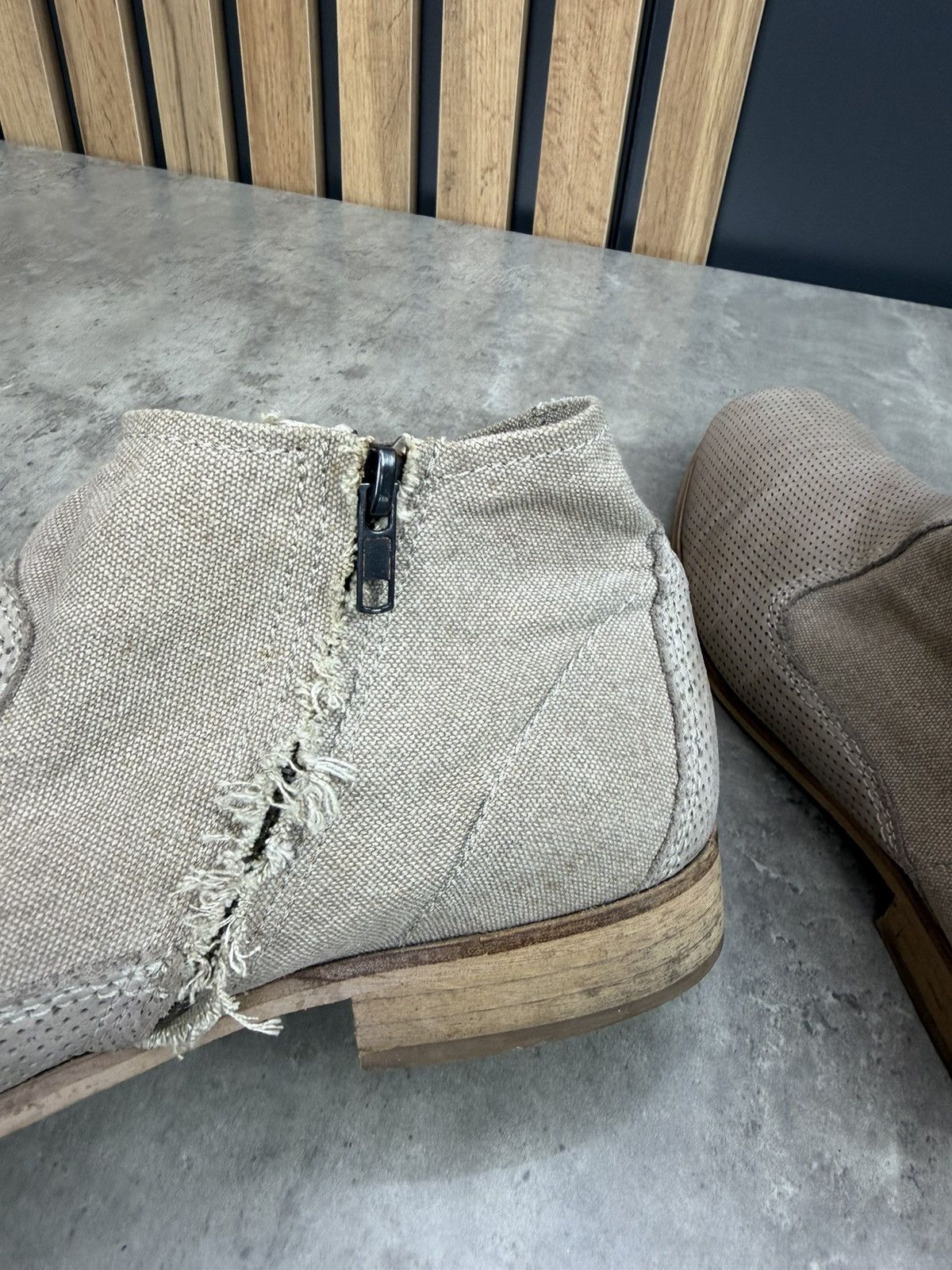 Diesel Diesel Perforated Leather Canvas Ankle Boots Size 44 Size US 10 / EU 43 - 10 Thumbnail
