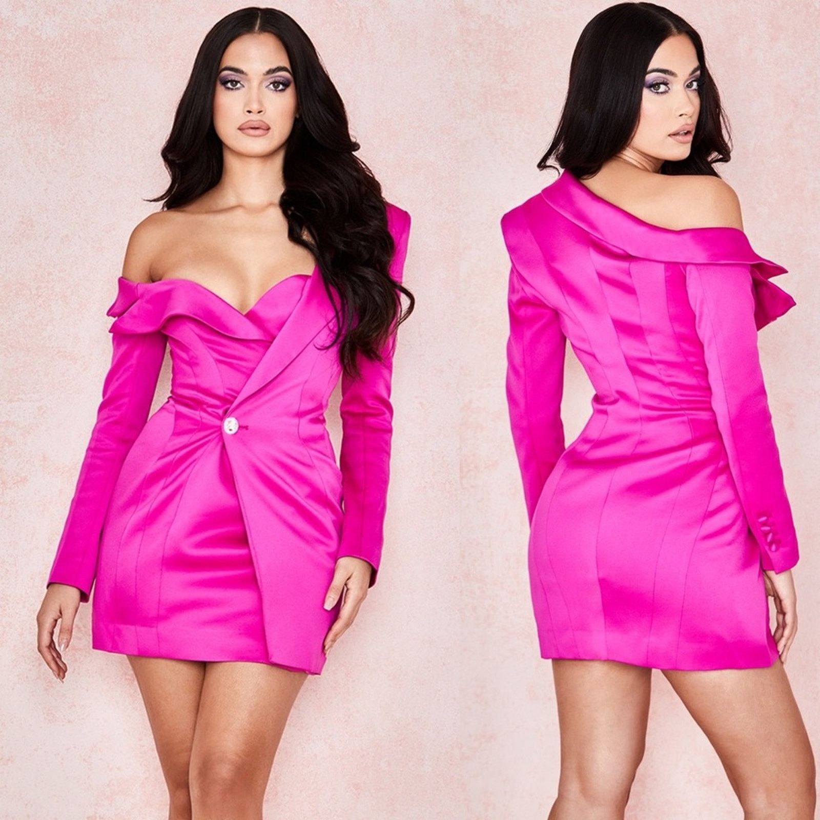House of CB House of CB Solaine Lace Trim Long Sleeve Velvet MIDI Dress |  Grailed