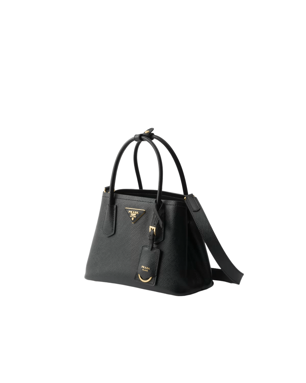 Prada PRADA Small Black Double Saffiano Top Handle Bag New Auth Size ONE SIZE - 2 Thumbnail