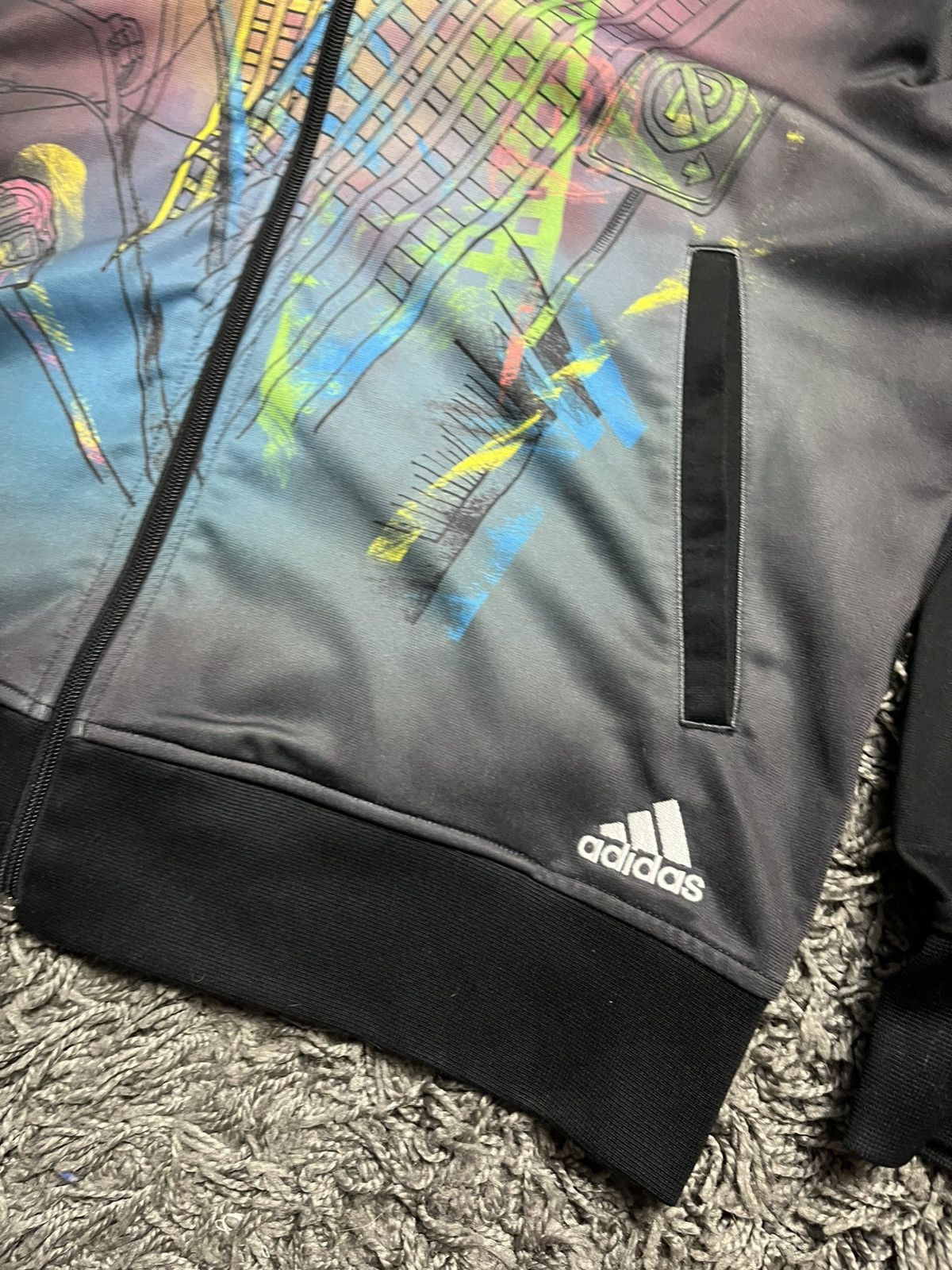 Adidas Vintage 2010 Adidas "Parkour/Graffiti" Track Jacket Rare Size US M / EU 48-50 / 2 - 5 Thumbnail