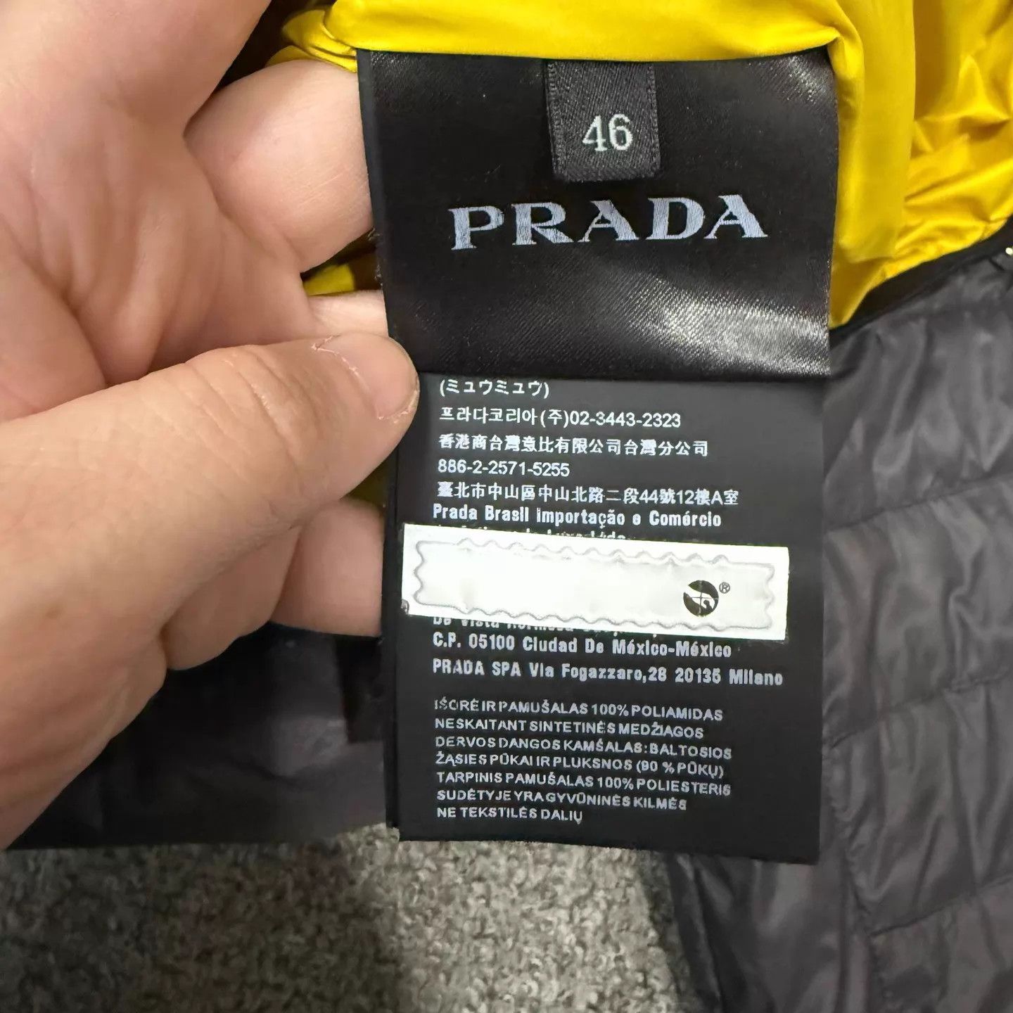 Prada Prada Gray Triangle Logo Down Jacket 46 Unworn Size US S / EU 44-46 / 1 - 4 Thumbnail