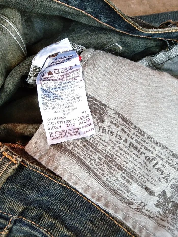 Levi's Vintage Levi's 501 Straight Leg Distressed Jeans 34x30 Size US 34 / EU 50 - 9 Thumbnail