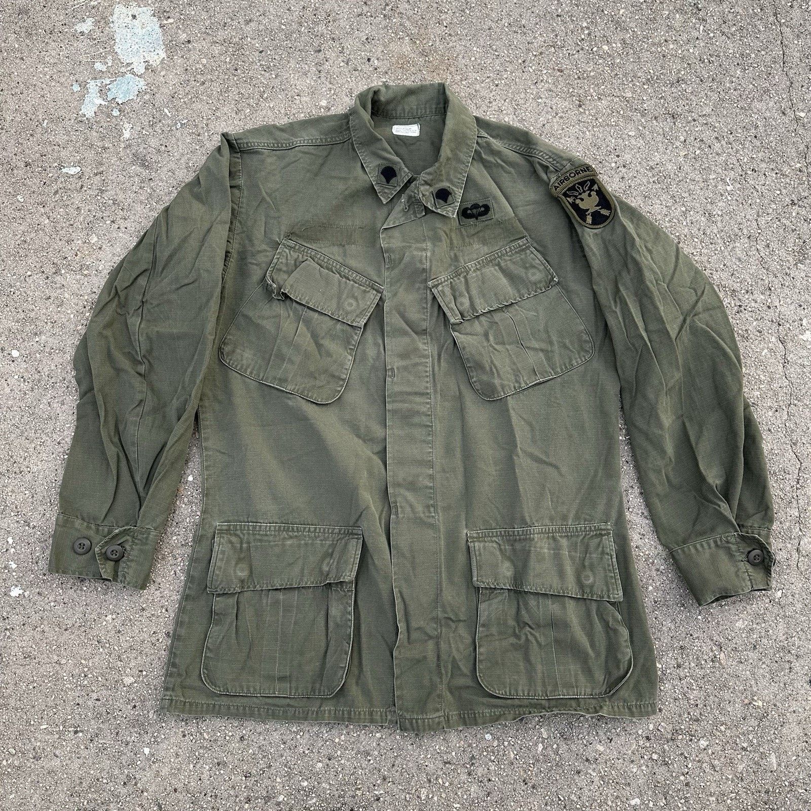 Vintage Vintage 70s OG-107 Rip Stop Poplin Slant Pocket Coat Vietnam Size US S / EU 44-46 / 1 - 1 Thumbnail