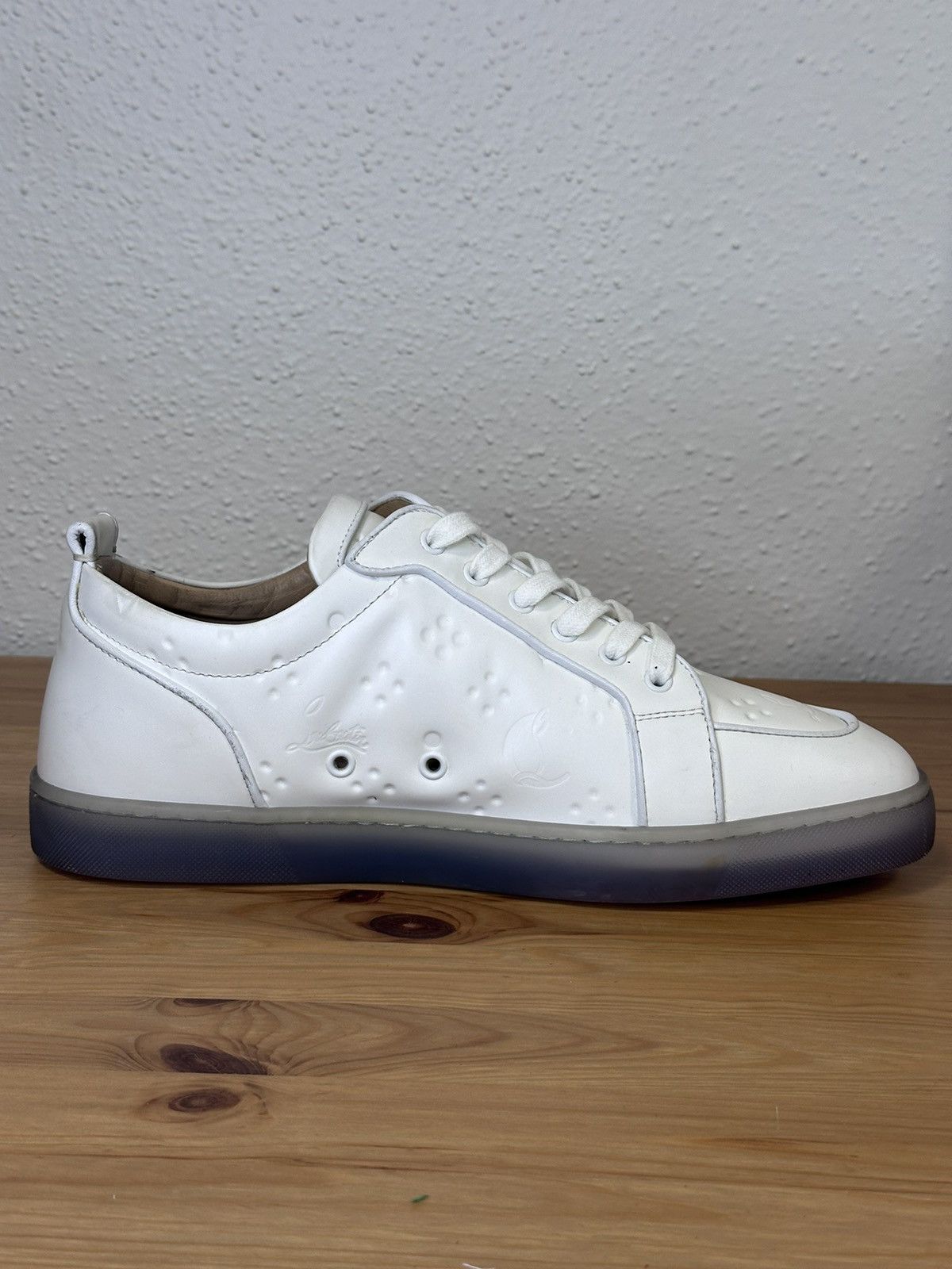 Christian Louboutin Christian Louboutin White Leather Rantulow Sneakers Size US 13 / EU 46 - 5 Thumbnail