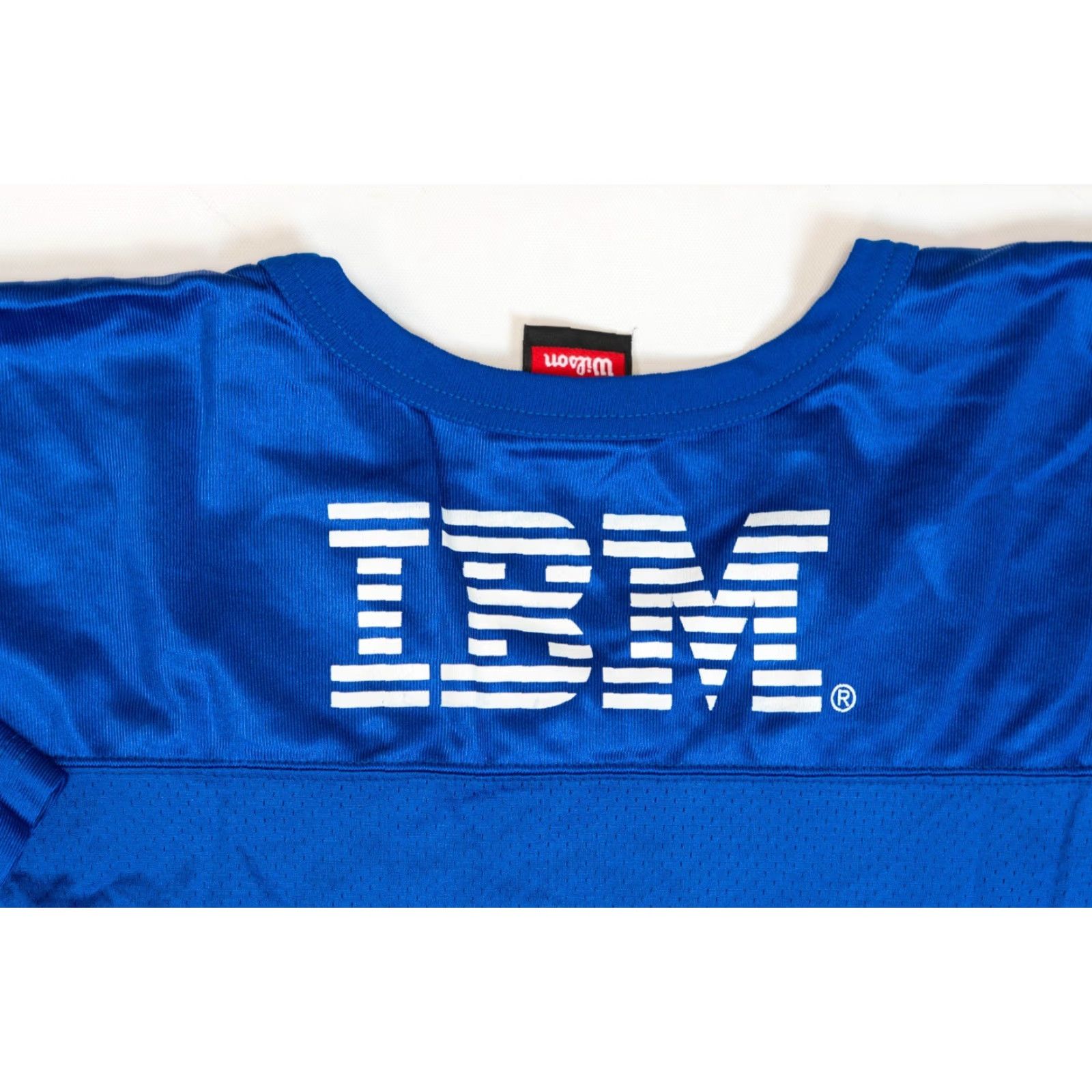 Wilson VINTAGE Wilson IBM Computer Football Jersey Men 2XL Blue Promo Made USA T-Shirt Football USA 90s Men Size US XXL / EU 58 / 5 - 3 Thumbnail