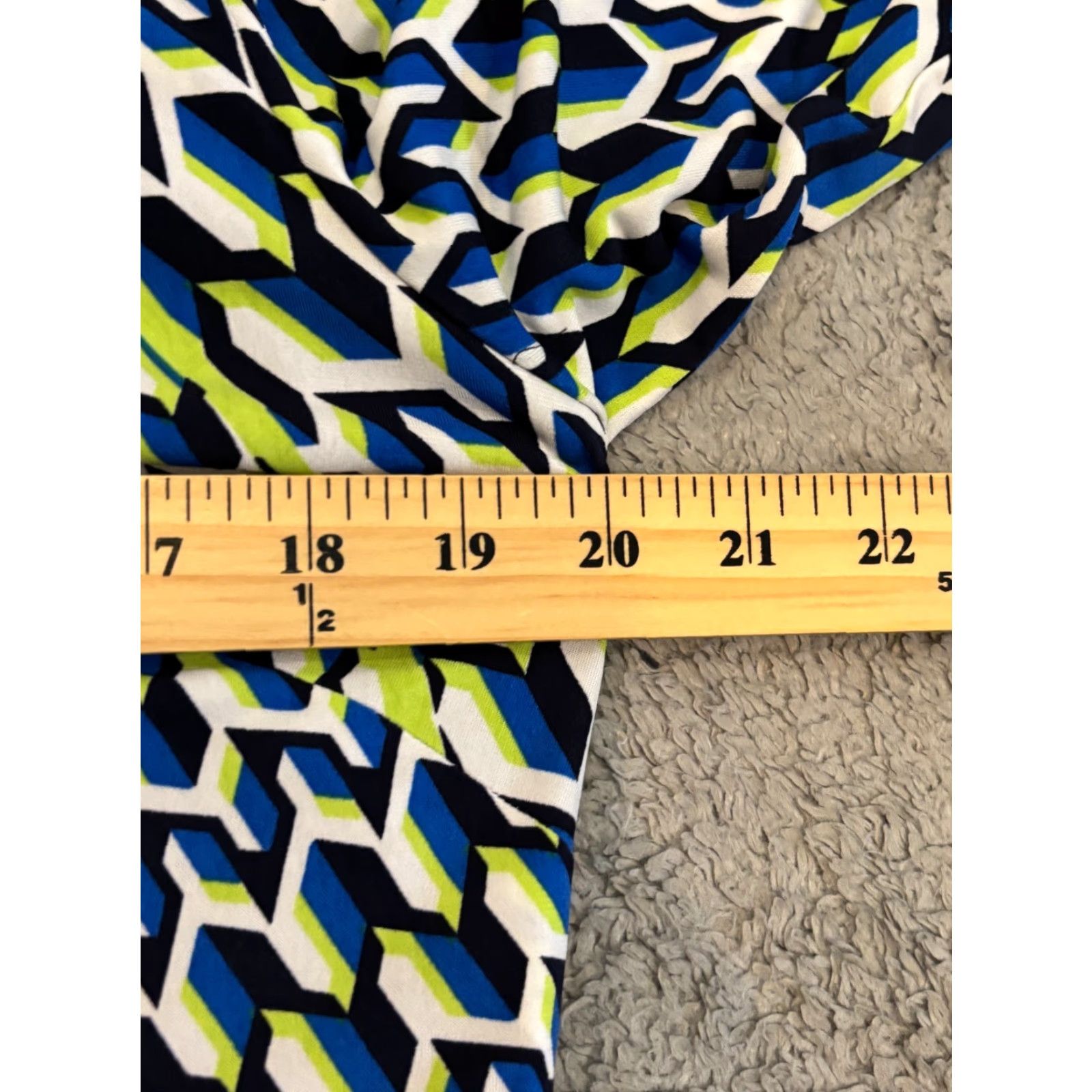 Laundry by Shelli Segal Laundry by Shelli Segal Dress Womens Large Blue Geometric Long Sleeve Tunic Size L / US 10 / IT 46 - 3 Thumbnail