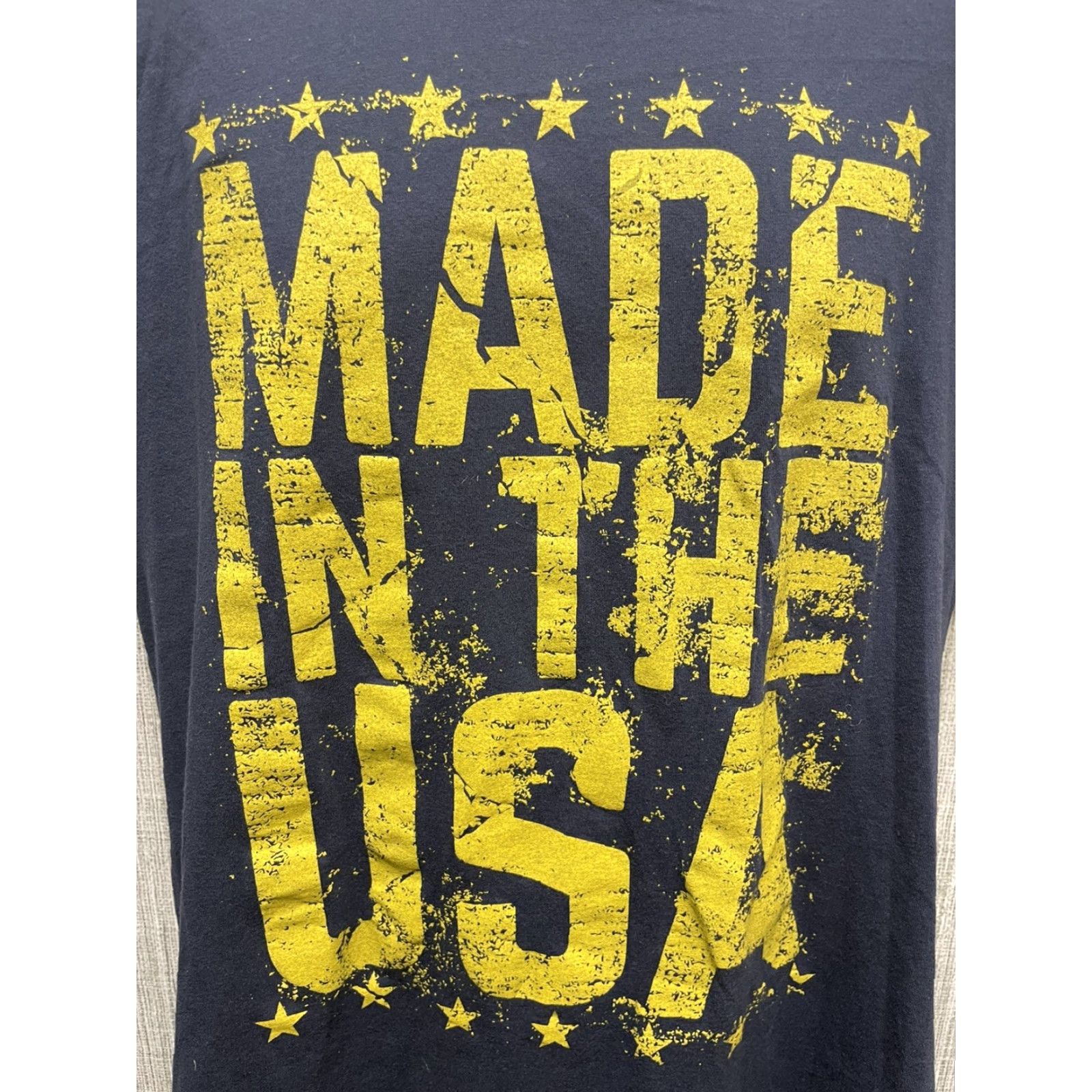 Vintage Grunt Style T-Shirt Dark Blue 100% Cotton Made In USA Graphic Mens L Black USA Size US L / EU 52-54 / 3 - 2 Thumbnail