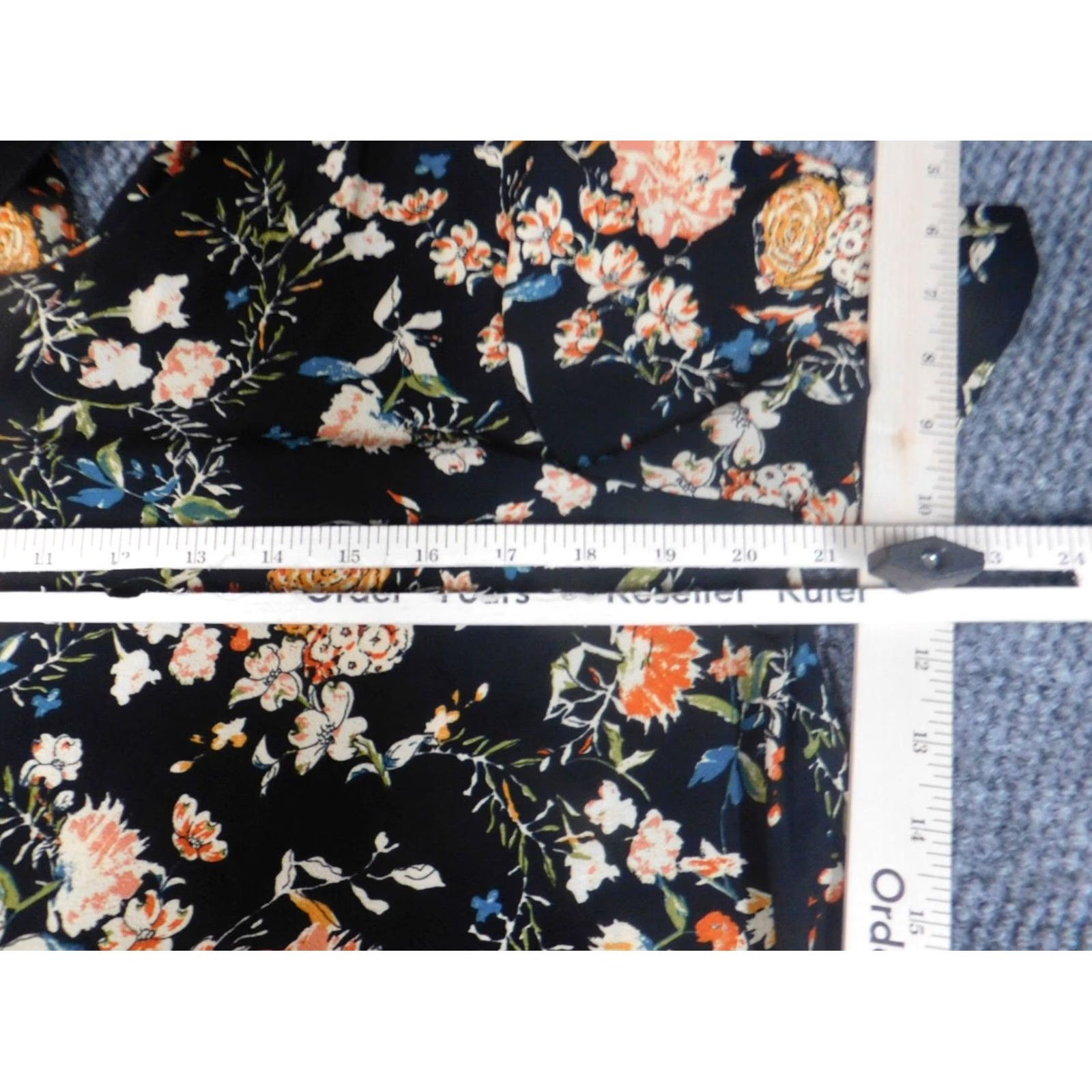 Vintage Atmosphere Blouse Womens 10 Black Floral pullover Size L / US 10 / IT 46 - 4 Thumbnail