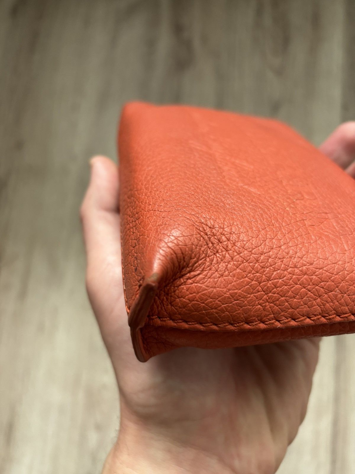 Burberry Burberry Orange Grain Leather Cosmetic Pouch – ROSCROM215CR Size ONE SIZE - 4 Thumbnail