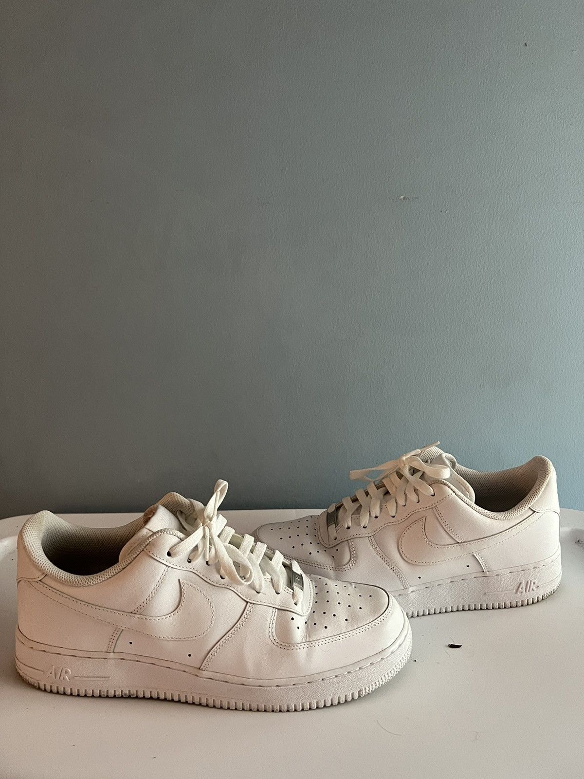 Nike × Vintage Nike Air Force 1 (white/white) Size US 11 / EU 44 - 1 Thumbnail