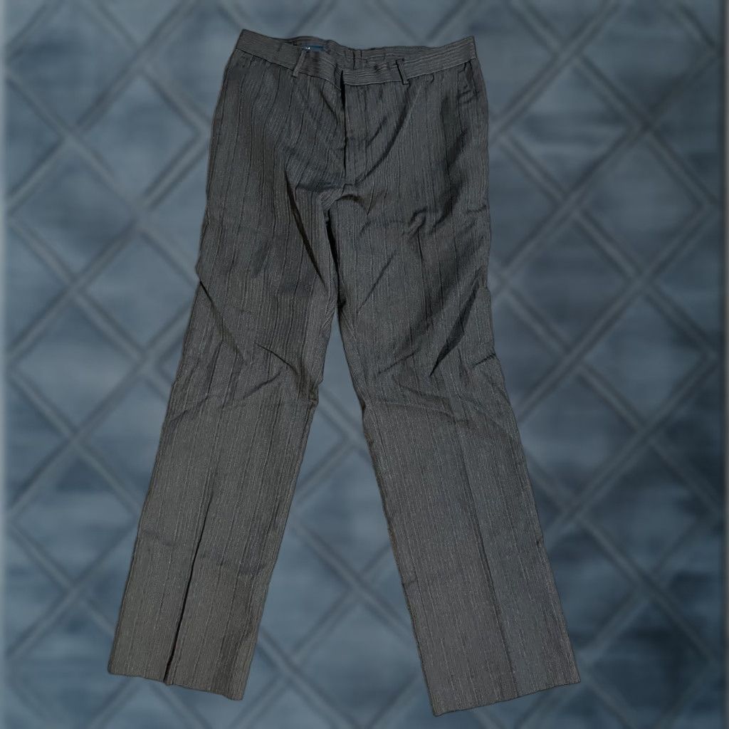 Perry Ellis Perry Ellis Pants Men Gray Flat Front Modern Fit 36x32 Cargo Slim Straight Twill Cotton Belt Loops Pocket 8 in Inseam 32 in Size US 36 / EU 52 - 1 Thumbnail