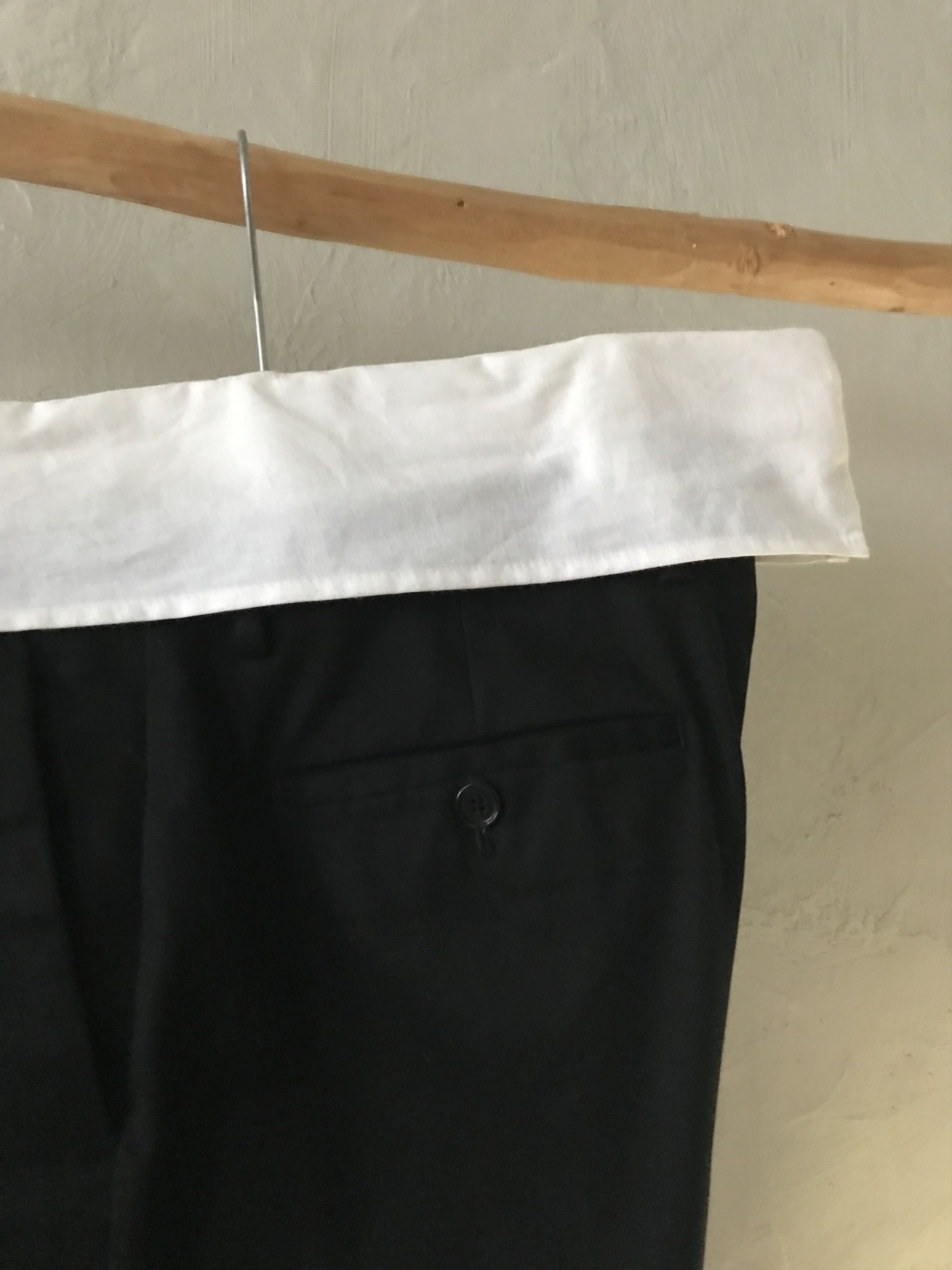 Maison Margiela AW15 Maison Margiela 14 black cotton semi-dressed pants Size US 32 / EU 48 - 2 Thumbnail