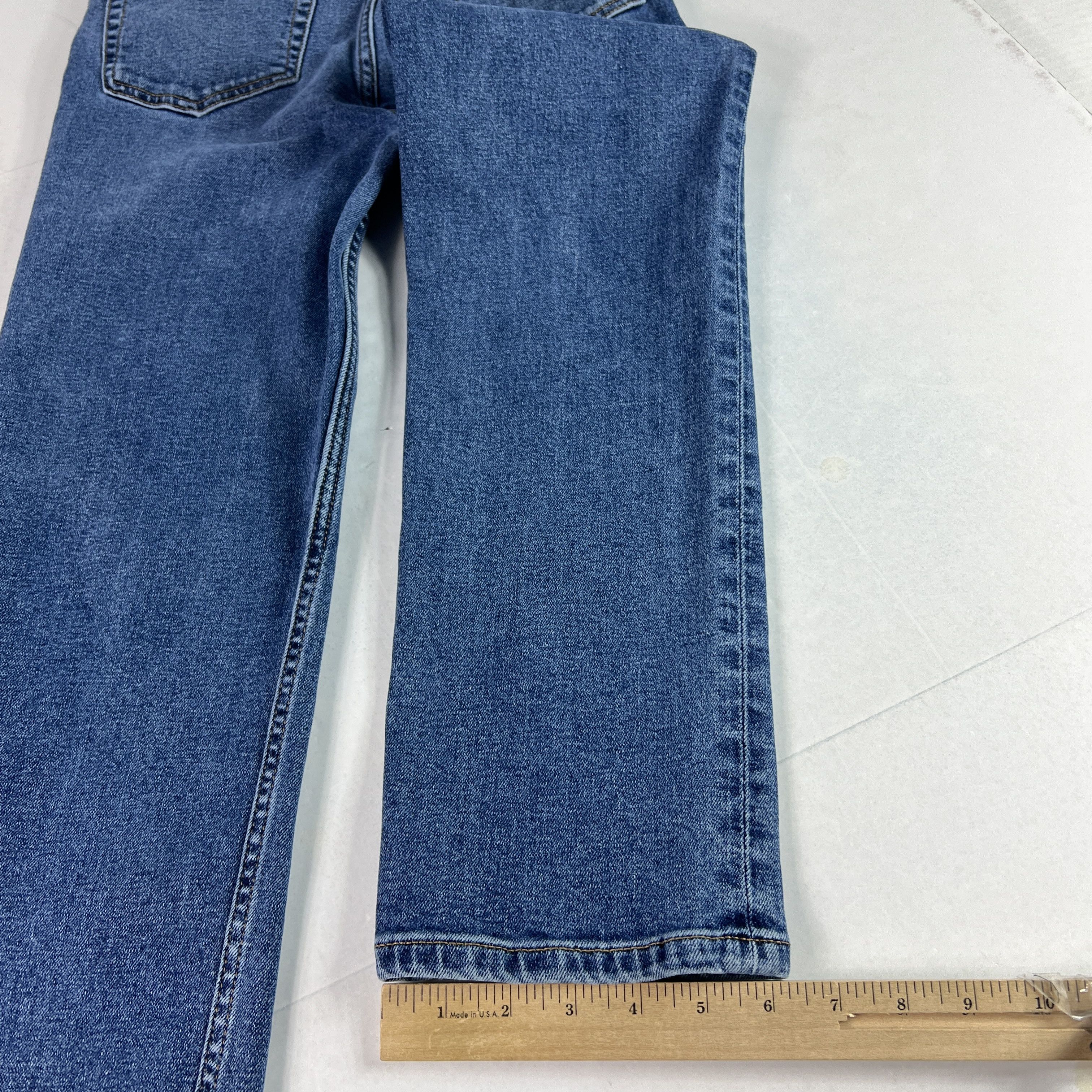 RE/DONE Re/Done Jean 70s Stove Pipe High Rise Skinny Crop Blue Denim Size 25" / US 0 / IT 36 - 16 Thumbnail