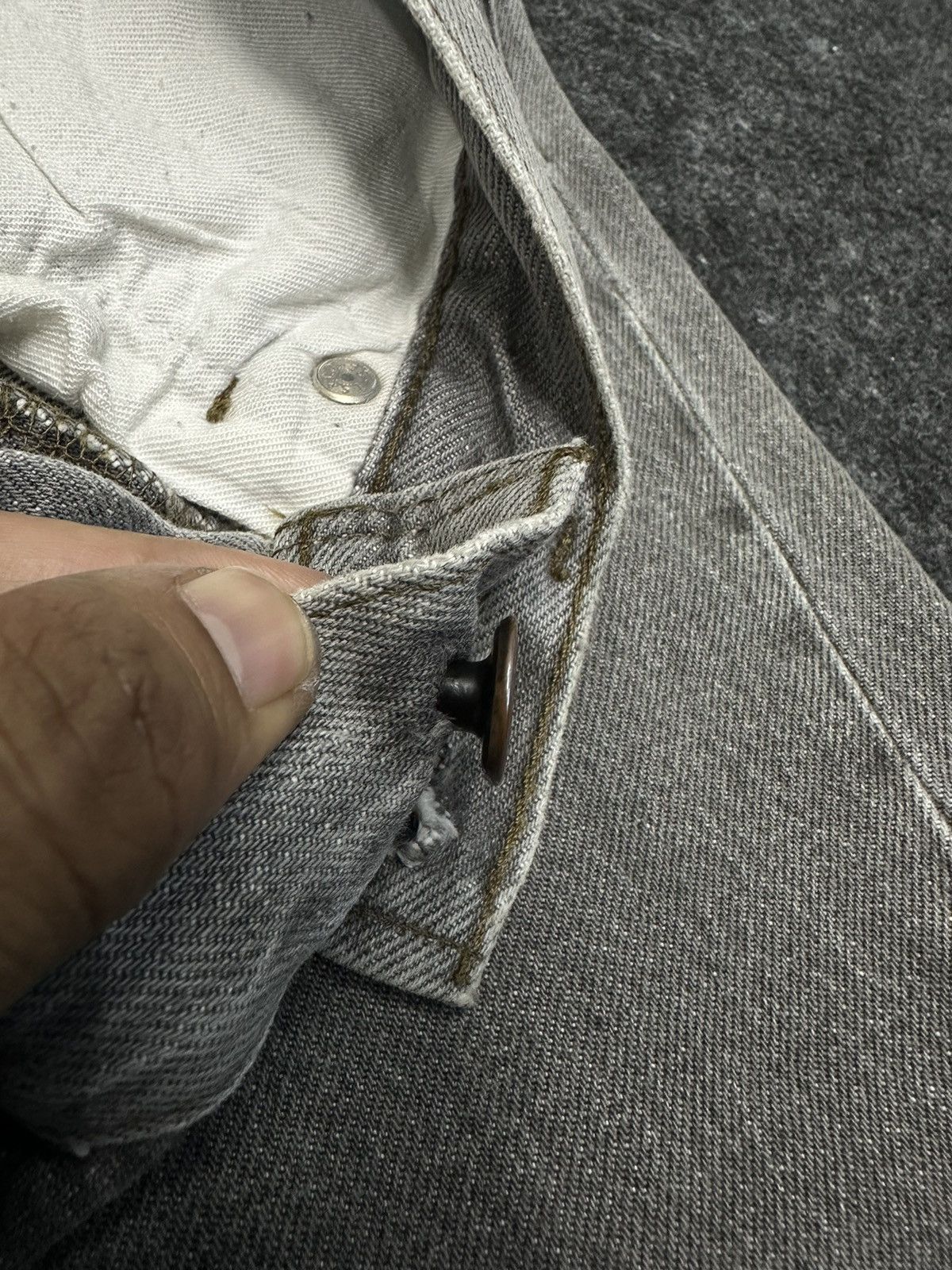 Levi's Vintage 90s Levi’s 501 Usa Grey Faded Denim F35 Size US 30 / EU 46 - 9 Thumbnail