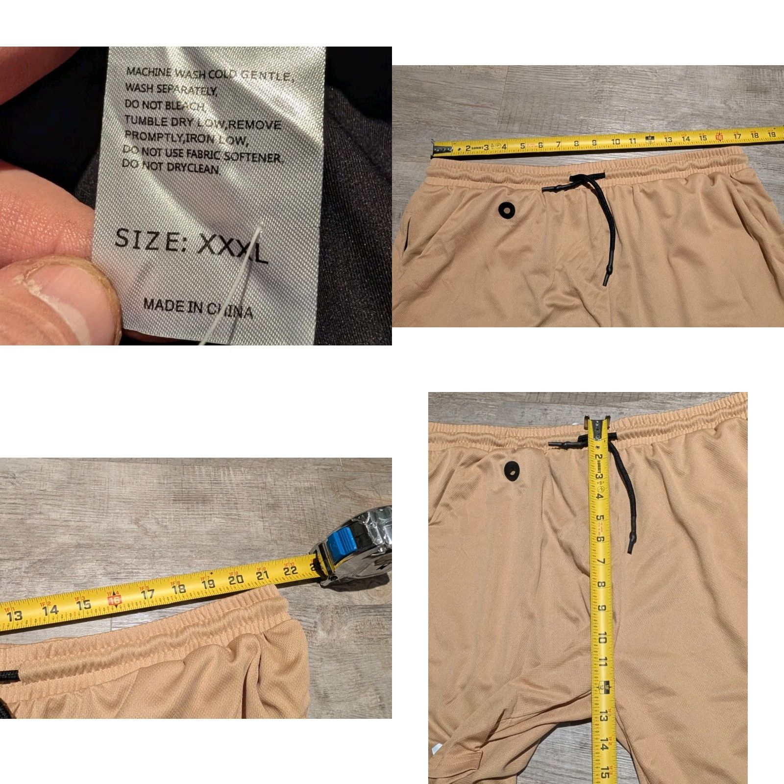Vintage Pinkbomb 2 in 1 Running Shorts Mens Khaki NWT Lined Stretch Size 3XL NEW Size US 39 - 8 Thumbnail