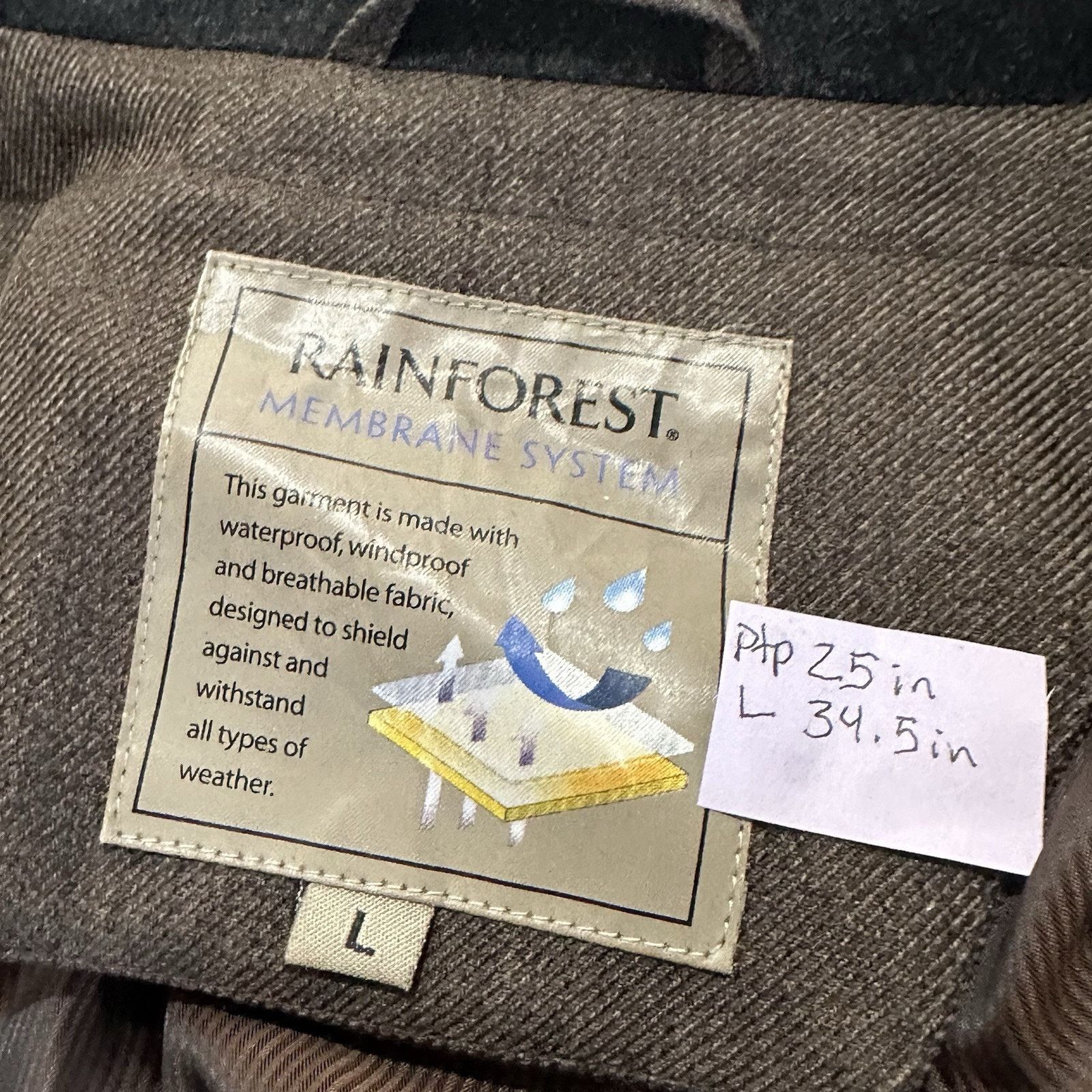 Rainforest Men's Rainforest Membrane System Jacket 2 in 1 Coat Size Lar Size US L / EU 52-54 / 3 - 8 Thumbnail