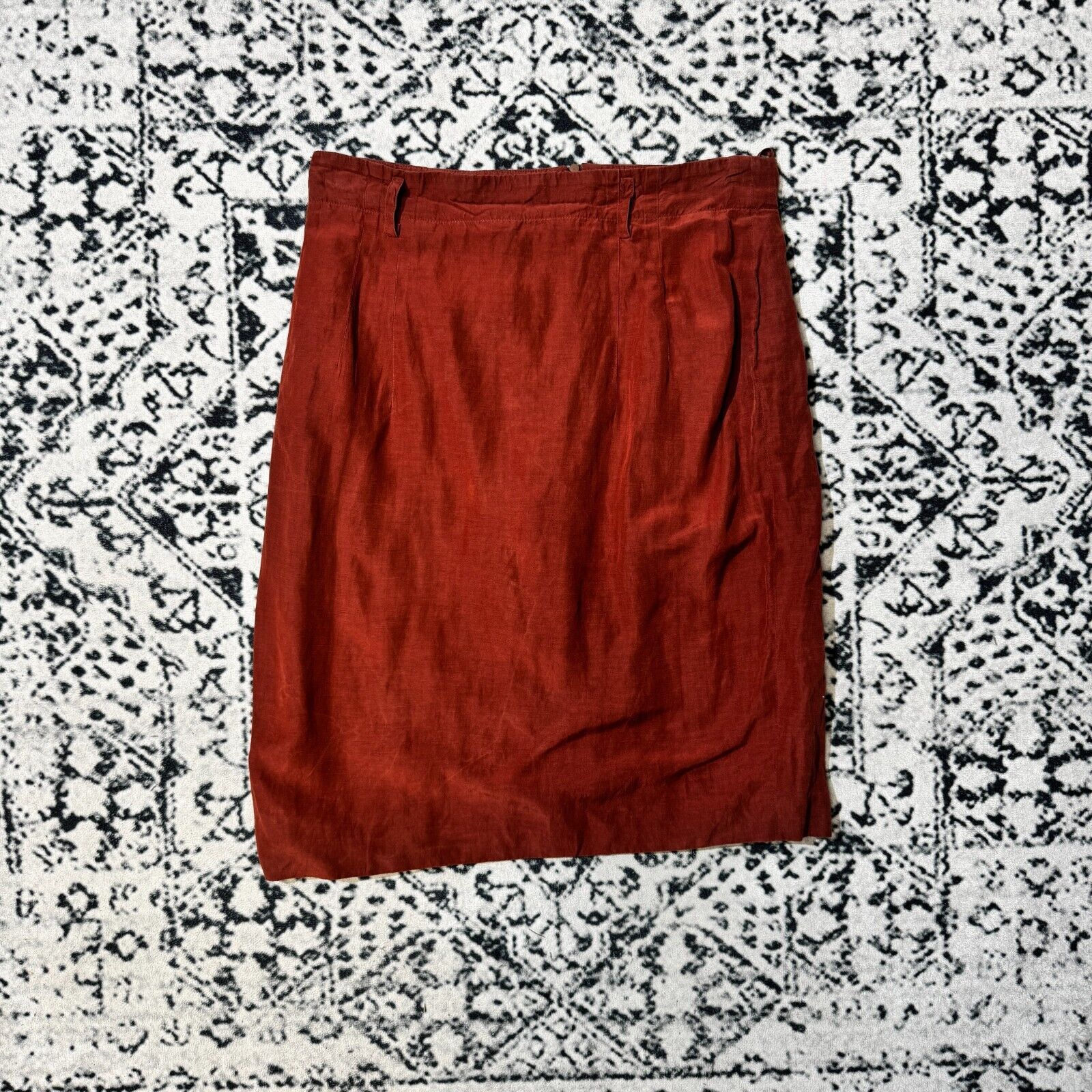 Jil Sander × Vintage Vintage Jil Sander Red Linen Silk Skirt Size 42 IT Runway Size 30" / US 8 / IT 44 - 1 Thumbnail
