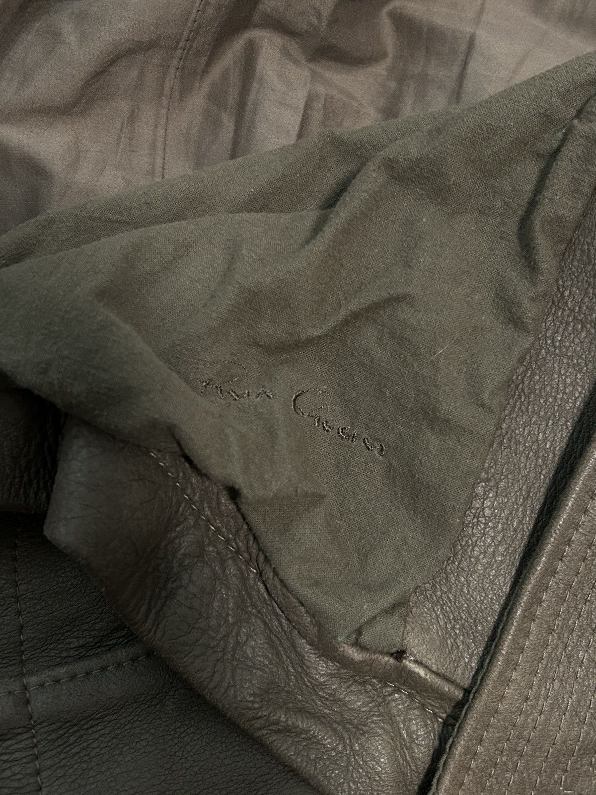 Rick Owens FW06 DUSTULATOR INTARSIA LAMB LEATHER JACKET Size US S / EU 44-46 / 1 - 3 Thumbnail