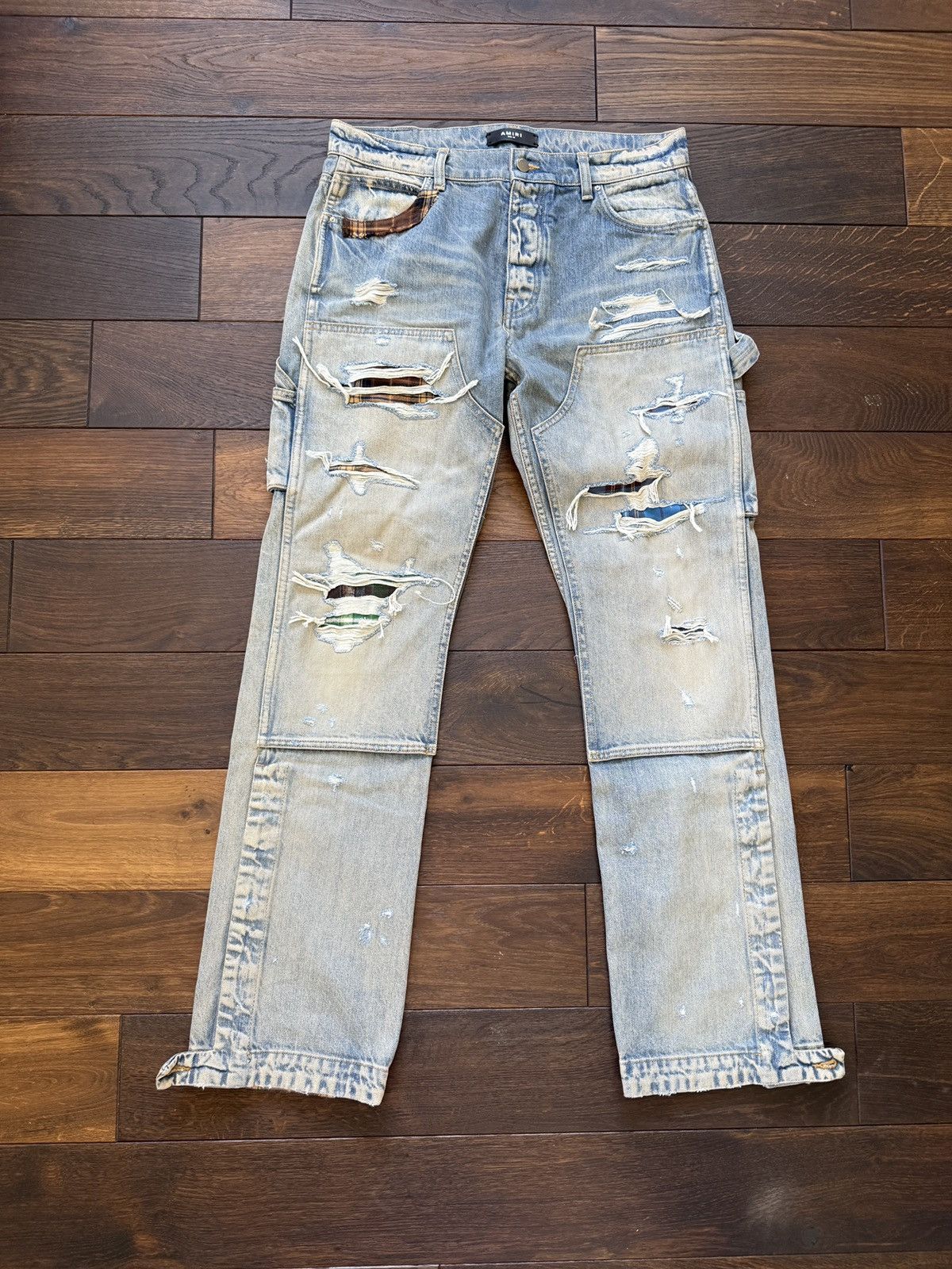 Amiri Amiri Plaid Carpenter Denim Jeans Size US 32 / EU 48 - 1 Thumbnail