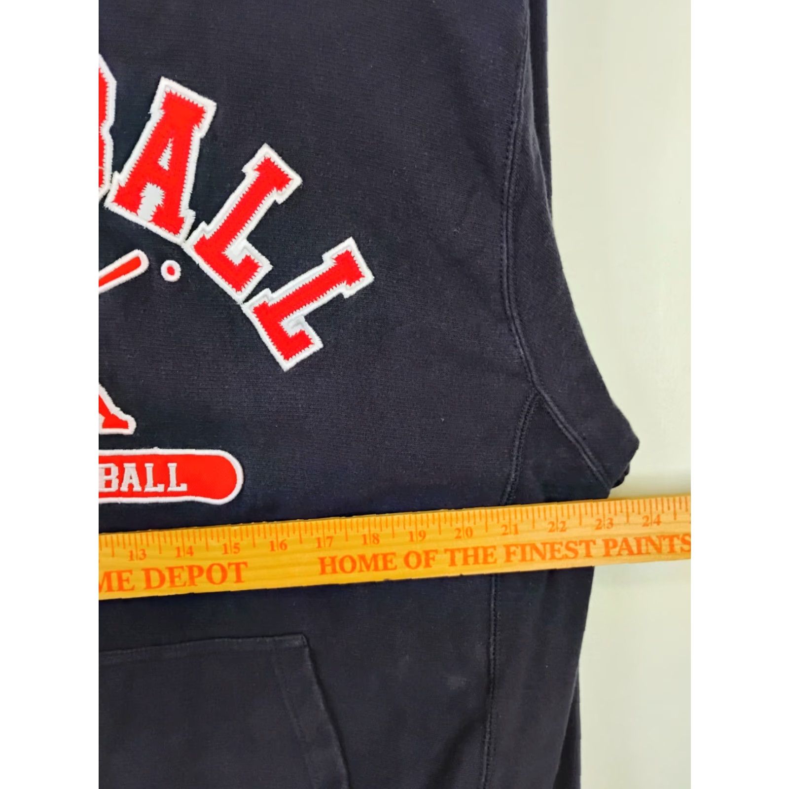 Vintage VINTAGE Steve & Barry's Hoodie Sweatshirt Long Sleeve Large Blue Heavyweight Hooded Baseball Pullover Mens Size US L / EU 52-54 / 3 - 4 Thumbnail