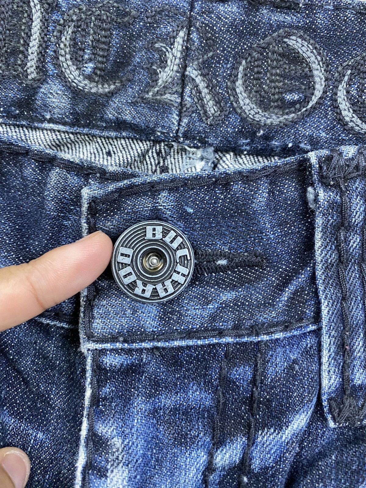 If Six Was Nine 🔥Buckaroo Jeans Distressed Rare Denim Pants Size US 32 / EU 48 - 8 Thumbnail