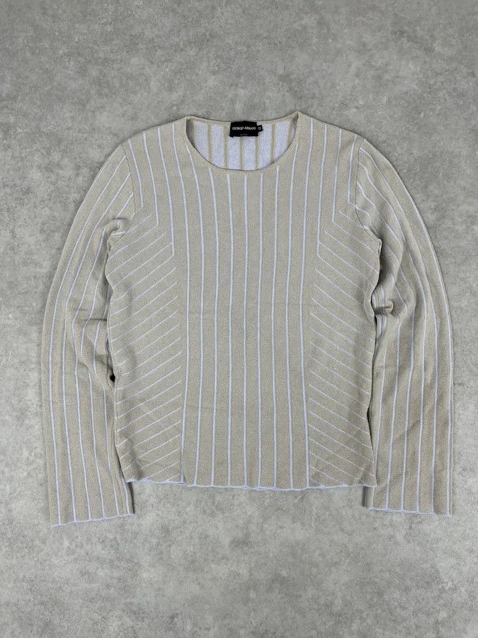 Giorgio Armani 2000s Giorgio Armani Beige Wool Sweater Size XS / US 0-2 / IT 36-38 - 5 Thumbnail