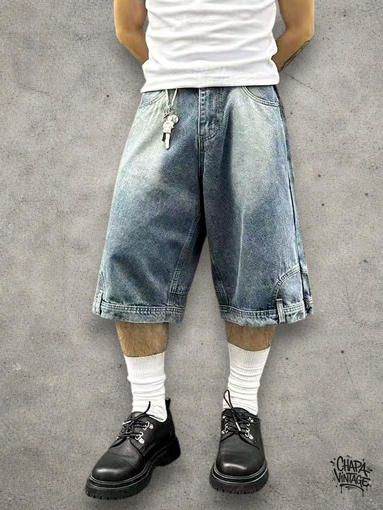 Japanese Brand Washed denim shorts Size US 32 / EU 48 - 1 Thumbnail
