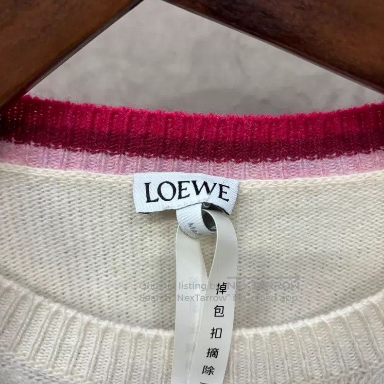 Loewe Loewe White Sweater with Logo on Chest Size M / US 6-8 / IT 42-44 - 3 Thumbnail