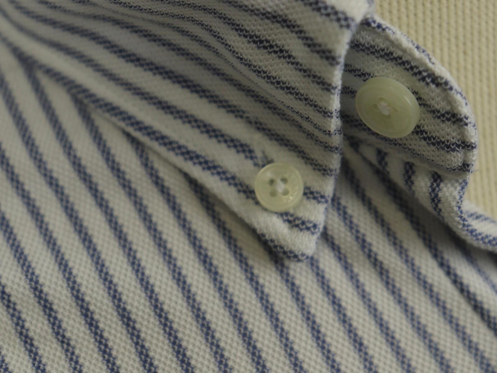 Designer Hackett London White Striped Button Down Shirt Size XL Size US XL / EU 56 / 4 - 7 Thumbnail