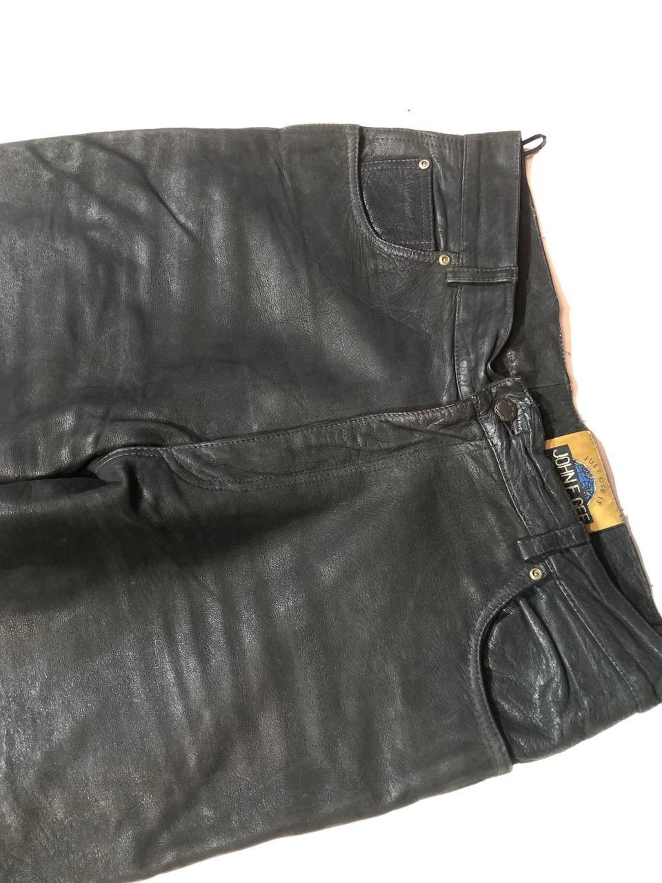Vintage John F Gee. Vintage Rare Moto Biker Leather Pants Size US 34 / EU 50 - 4 Thumbnail
