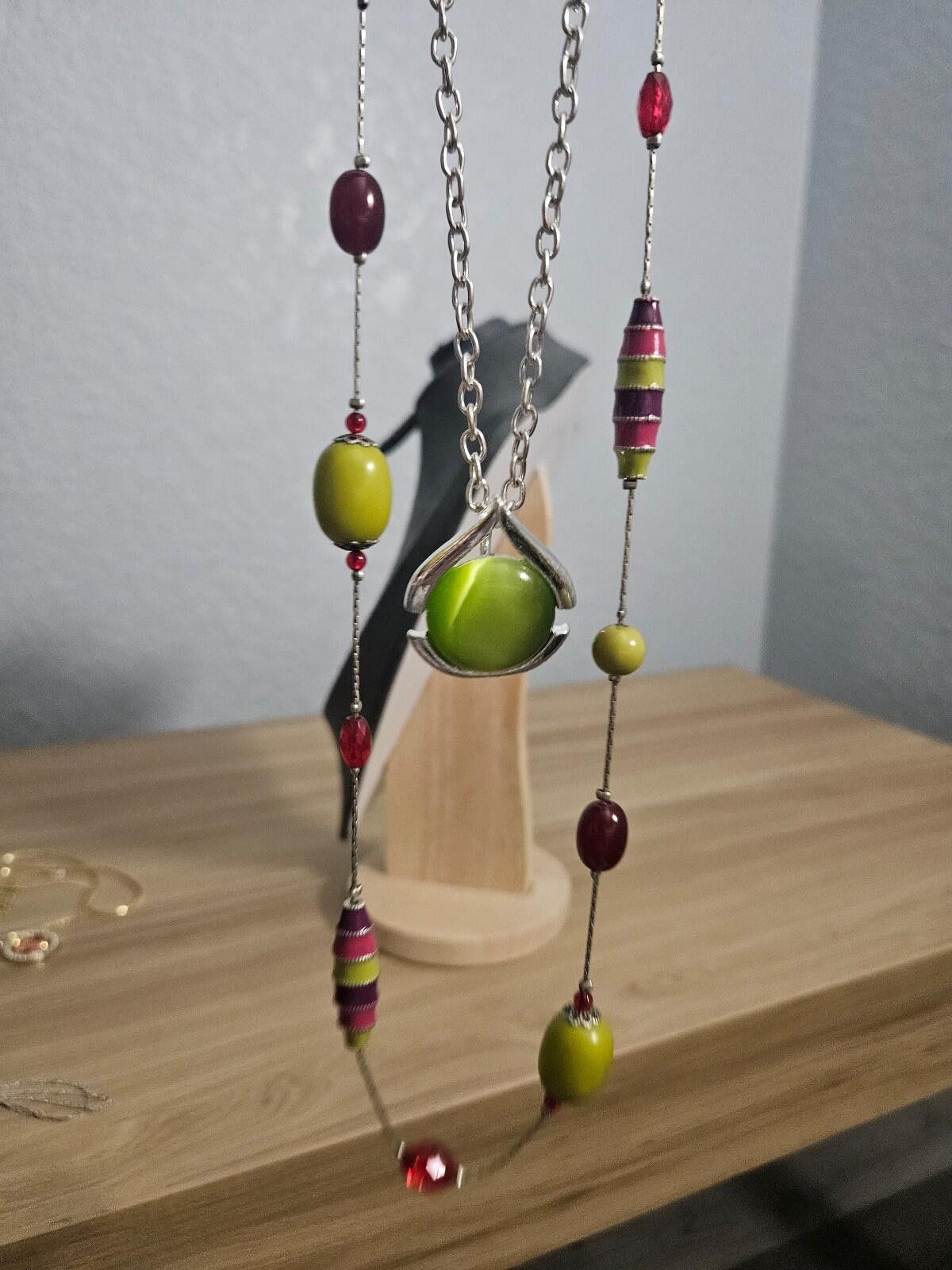 Other 2 piece green necklace set Size ONE SIZE - 4 Thumbnail