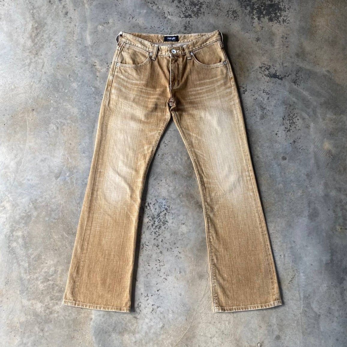Wrangler FLARED VINTAGE 00s WRANGLER SUN FADED OCHRE Size US 30 / EU 46 - 2 Thumbnail