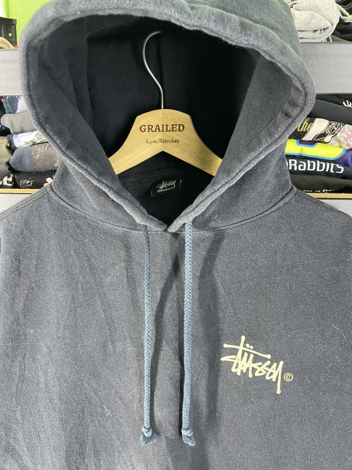 Stussy 2000's Vintage Stussy Pigment Dyed Hoodie Blue Black Size US M / EU 48-50 / 2 - 8 Thumbnail