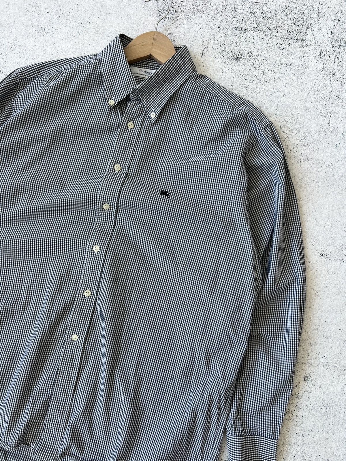 Burberry × Vintage 🩸RARE🩸Vintage Burberrys London 90s Checkered Shirts Size US L / EU 52-54 / 3 - 6 Thumbnail