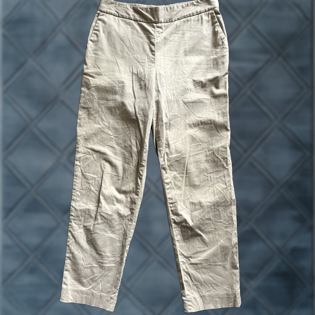 Pendleton VINTAGE Pendleton Pants Womens 4P Petite Capri Flat Front Beige Cotton Spandex 90s Womens Size 27" / US 4 / IT 40 - 1 Thumbnail