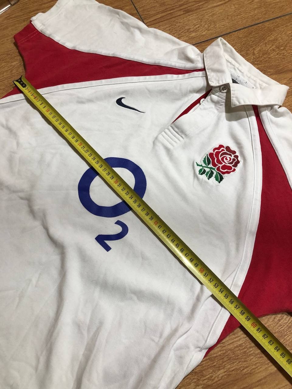Nike England O2 Nike Rugby Polo Shirt Vintage Top Short Sleeve Size US S / EU 44-46 / 1 - 7 Thumbnail