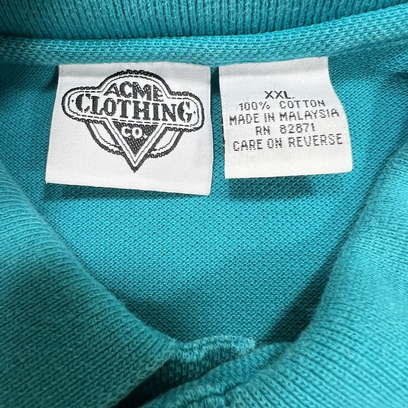 Vintage Vintage ACME Tasmanian Devil Golf Teal Blue Polo Shirt Size US XXL / EU 58 / 5 - 3 Thumbnail