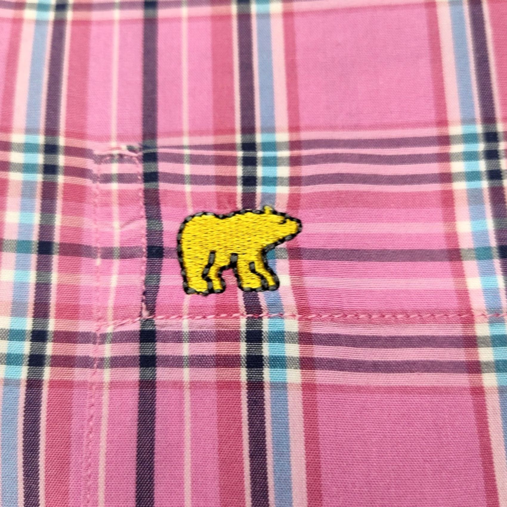 Pinko JACK NICKLAUS NON-IRON Men Large Pink Plaid L/S Button-Up Shirt EUC Size US L / EU 52-54 / 3 - 5 Thumbnail