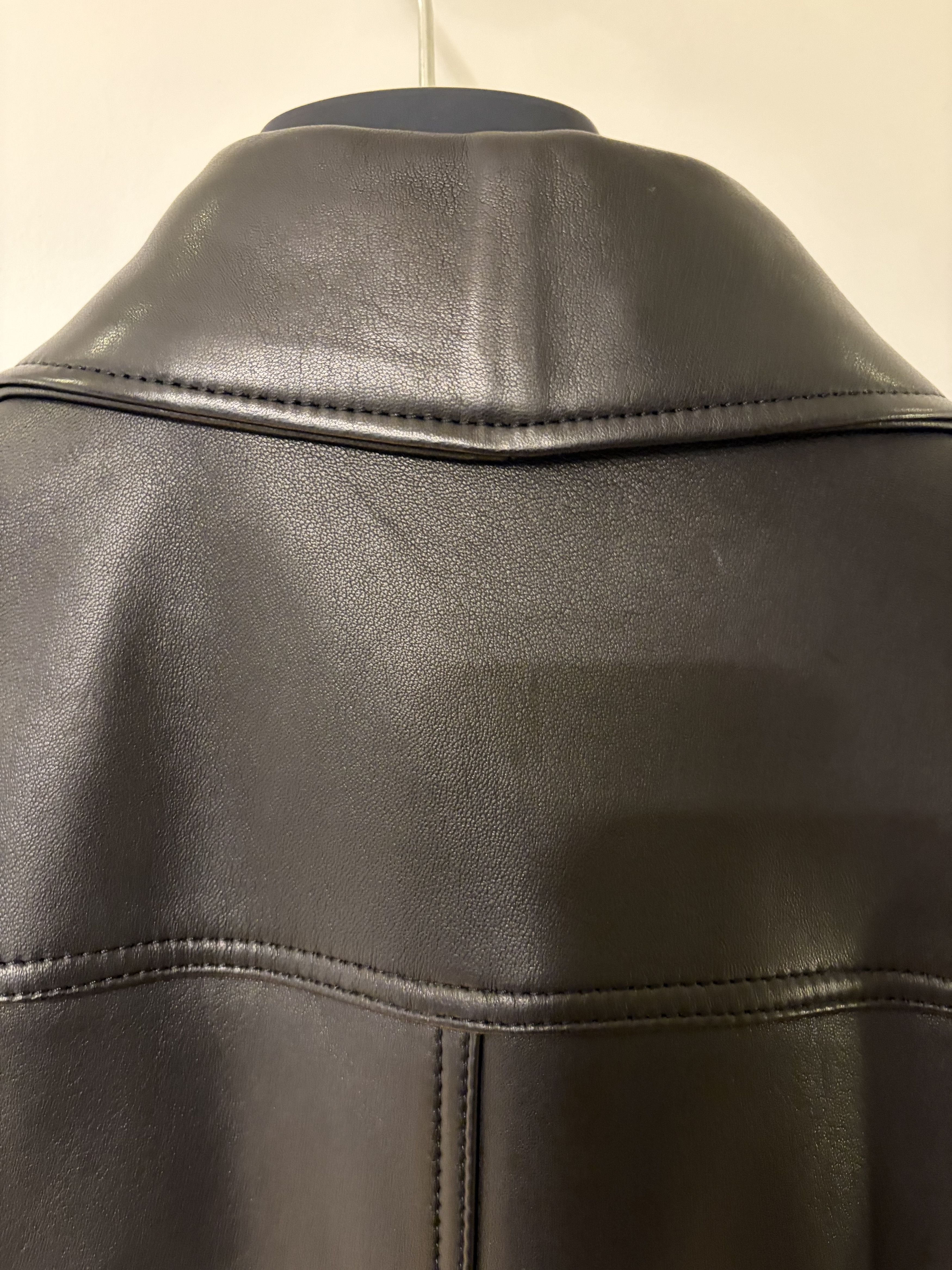 AMI AMI Paris Black Lambskin Leather Bomber Jacket – Size S NWT Size US S / EU 44-46 / 1 - 6 Thumbnail