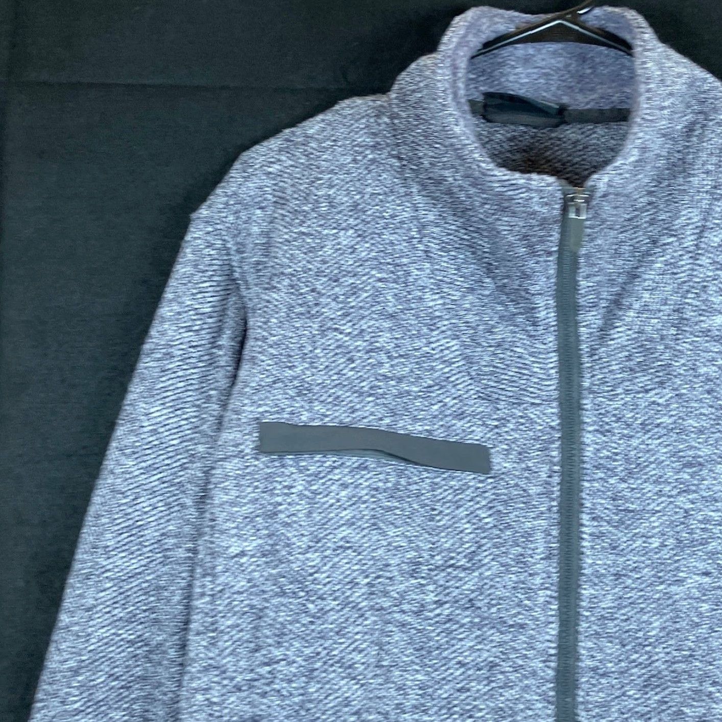 Vintage Fossa Mens Jacket Gray Full Zip Fleece Kentfield Herringbone Large Size US L / EU 52-54 / 3 - 4 Thumbnail