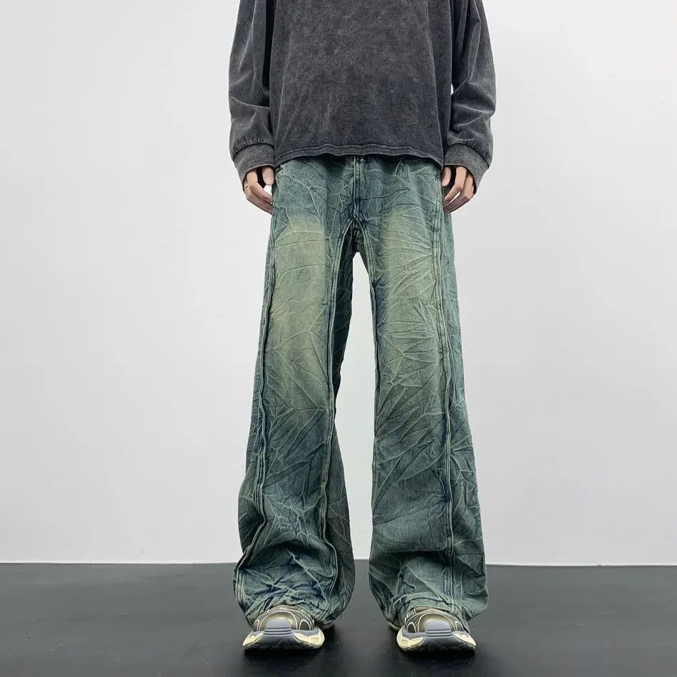 Japanese Brand Retro hip-hop loose wide leg slightly flared jeans Size US 32 / EU 48 - 5 Thumbnail