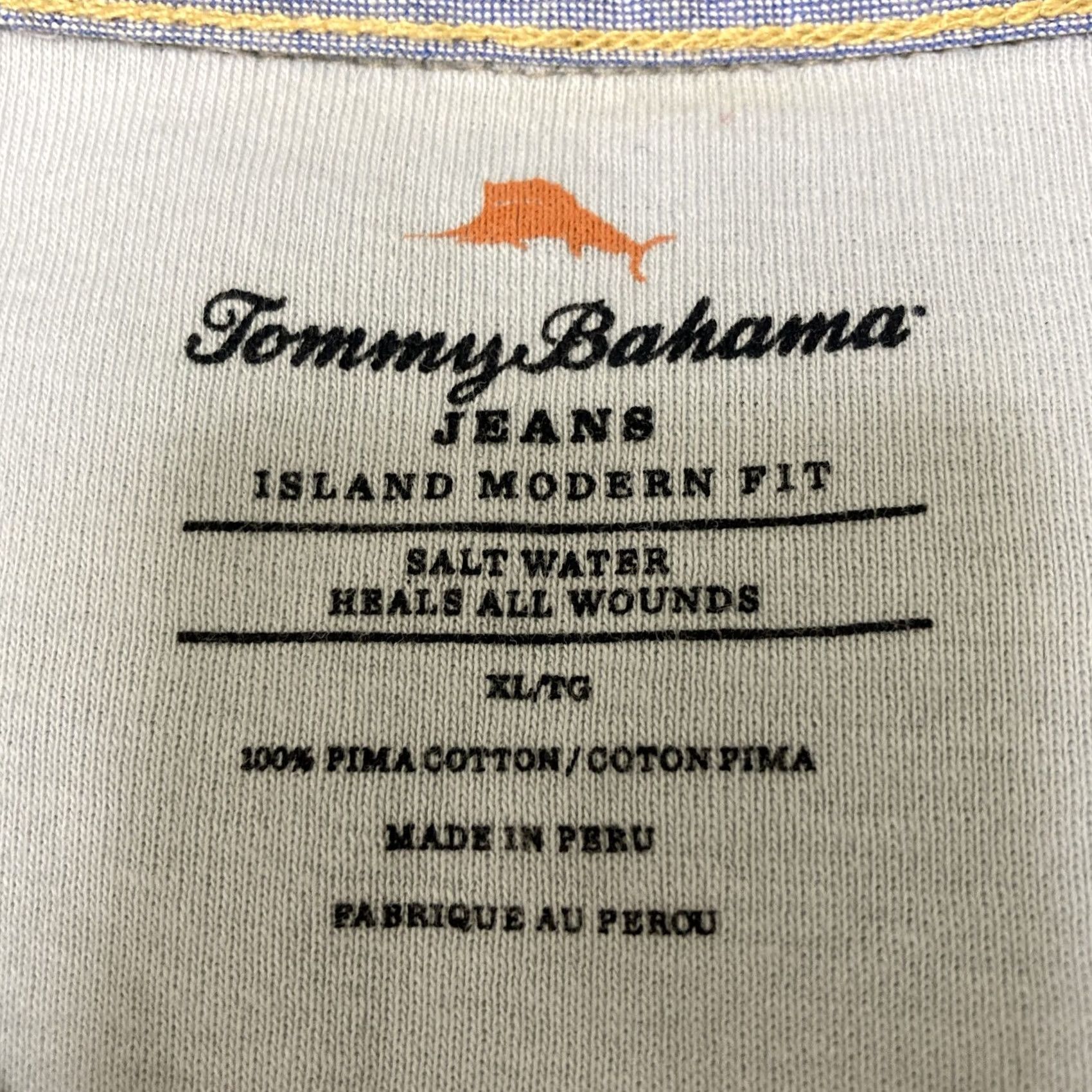 Tommy Bahama Tommy Bahama Island Polo Mens XLarge XL Green Pima Short Sleeve Modern Fit Jeans Size US XL / EU 56 / 4 - 2 Thumbnail