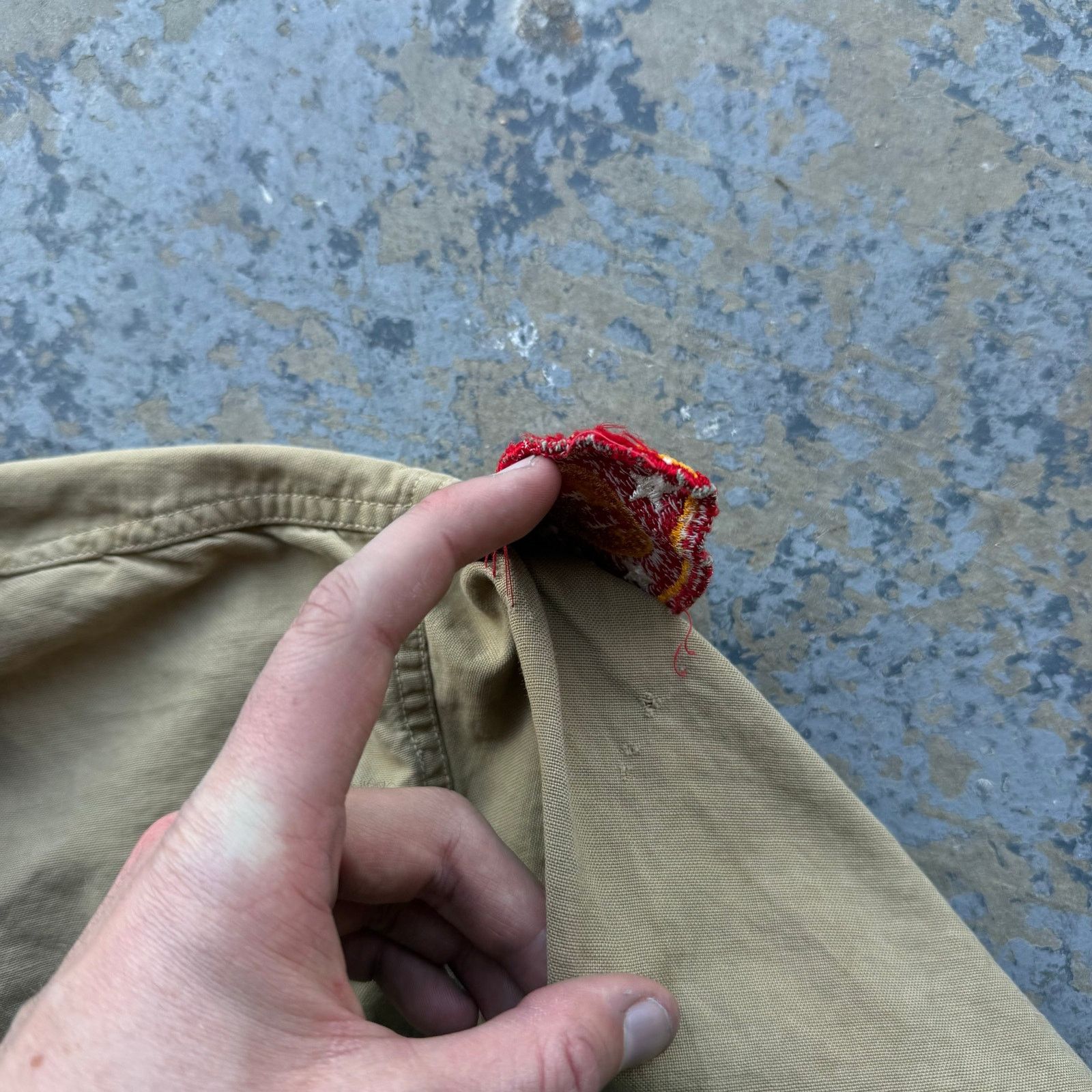 Vintage USMC Khaki Cotton Shirt 40s Vtg WW2 Size US S / EU 44-46 / 1 - 5 Thumbnail